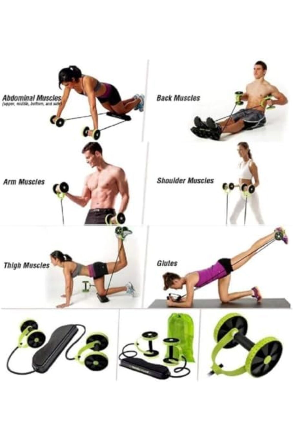 جهاز تدريب عضلات البطن متعدد الوظائف - أخضر