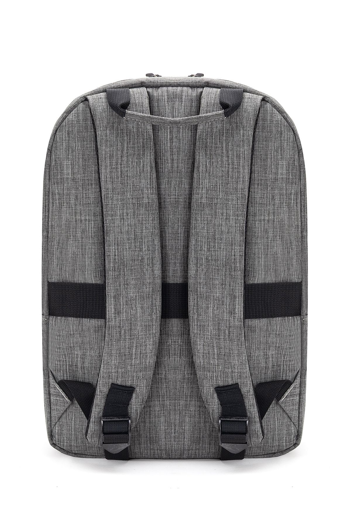 logitech-Original 15.6" Inch Notebook Laptop Suitcase Strap Fabric Computer Business Daily Use Gray Backpack 3
