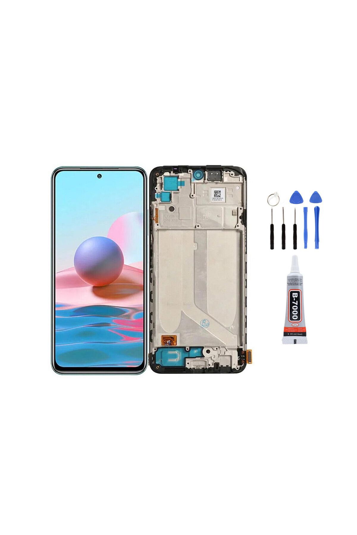 TamirCep Xiaomi Redmi Note 10S 4G Çıtalı Uyumlu Ekran Lcd Dokunmatik Tamir Seti Hediyeli