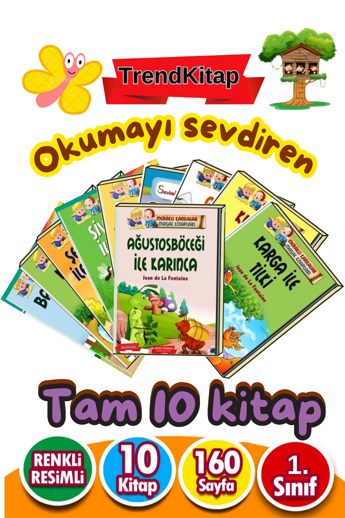 GÖNÜL YAYINCILIK 10 Adet Süper Hikaye Seti 1.sınıflar Için Uygundur Hepsi Birbirinden Güzel Rengarenk Resimli fotoğrafı 3 (önizleme)