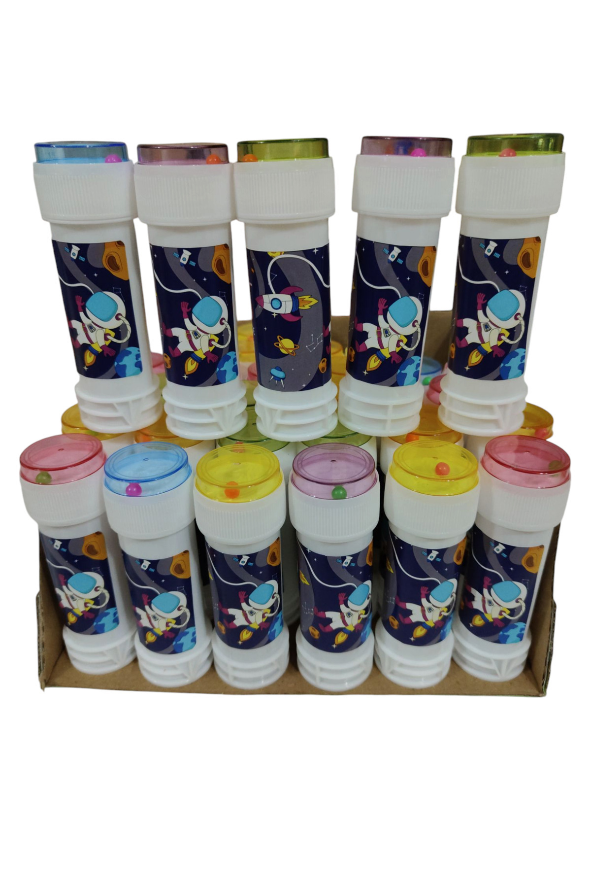 PartAntalya Kozmik Uzay Karakter Temalı 3'lu Köpük Balon Astronot Galaksi Figürlü Konsept Köpük Baloncuk 60 Ml