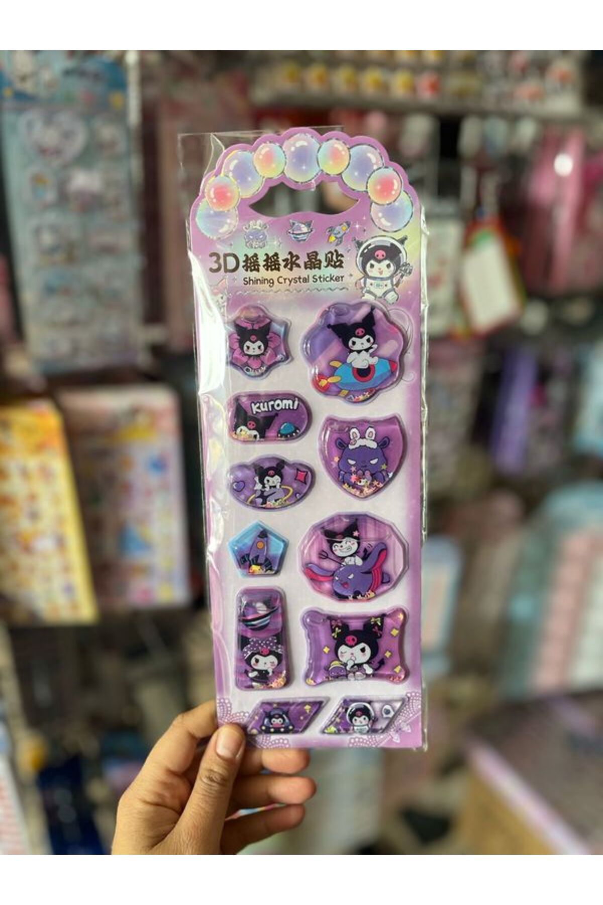 EyER Shoping Sanrio Kuromi Cinnamoroll Melody Sulu Sticker Mor