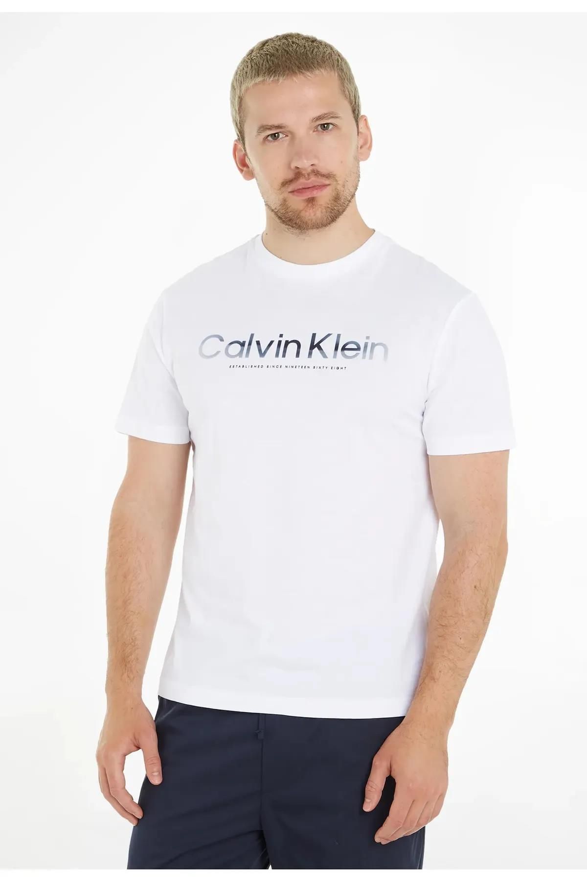 تی شرت سفید مردانه توری اورجینال Calvin Klein