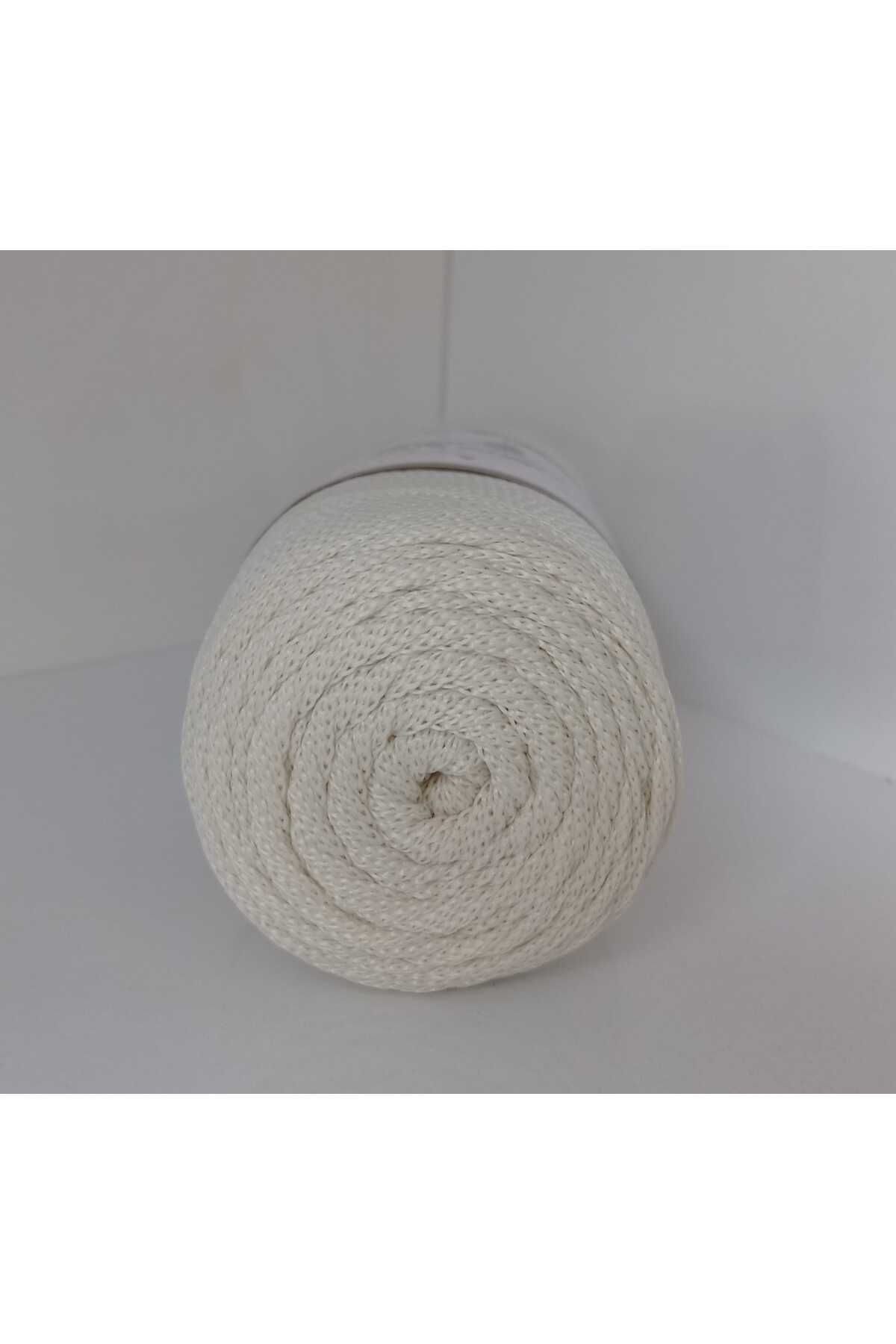 rüya hobi-200 γραμμάρια Νο 4 Polyester Macrame- Bag- Supla- Runner String (Κωδικός χρώματος: 017 Matte Cream) 3