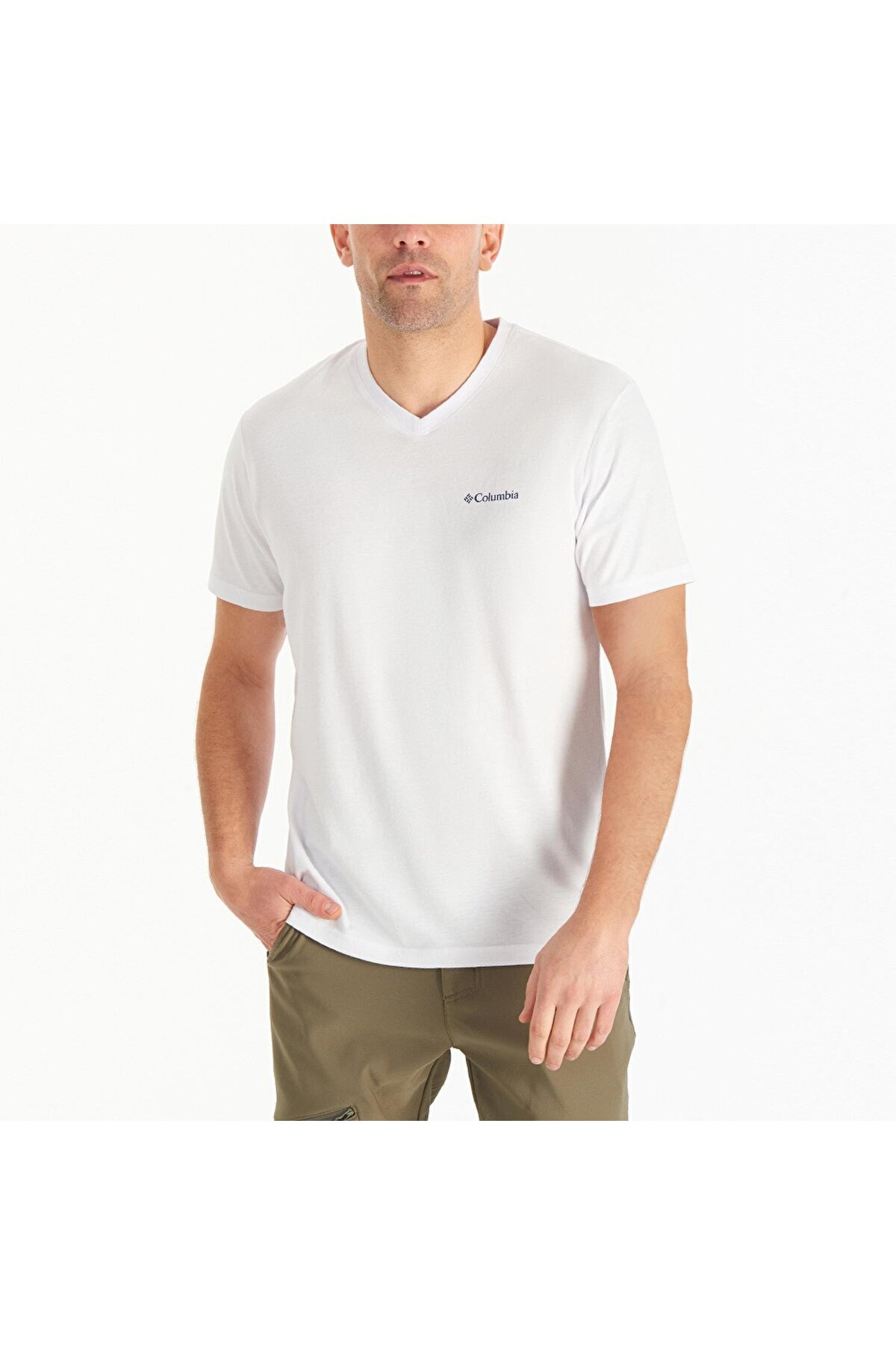 Columbia-Cs0288 Csc M Basic Sm Logo Ανδρικό μπλουζάκι με βουρτσισμένο V λαιμό Ss 5