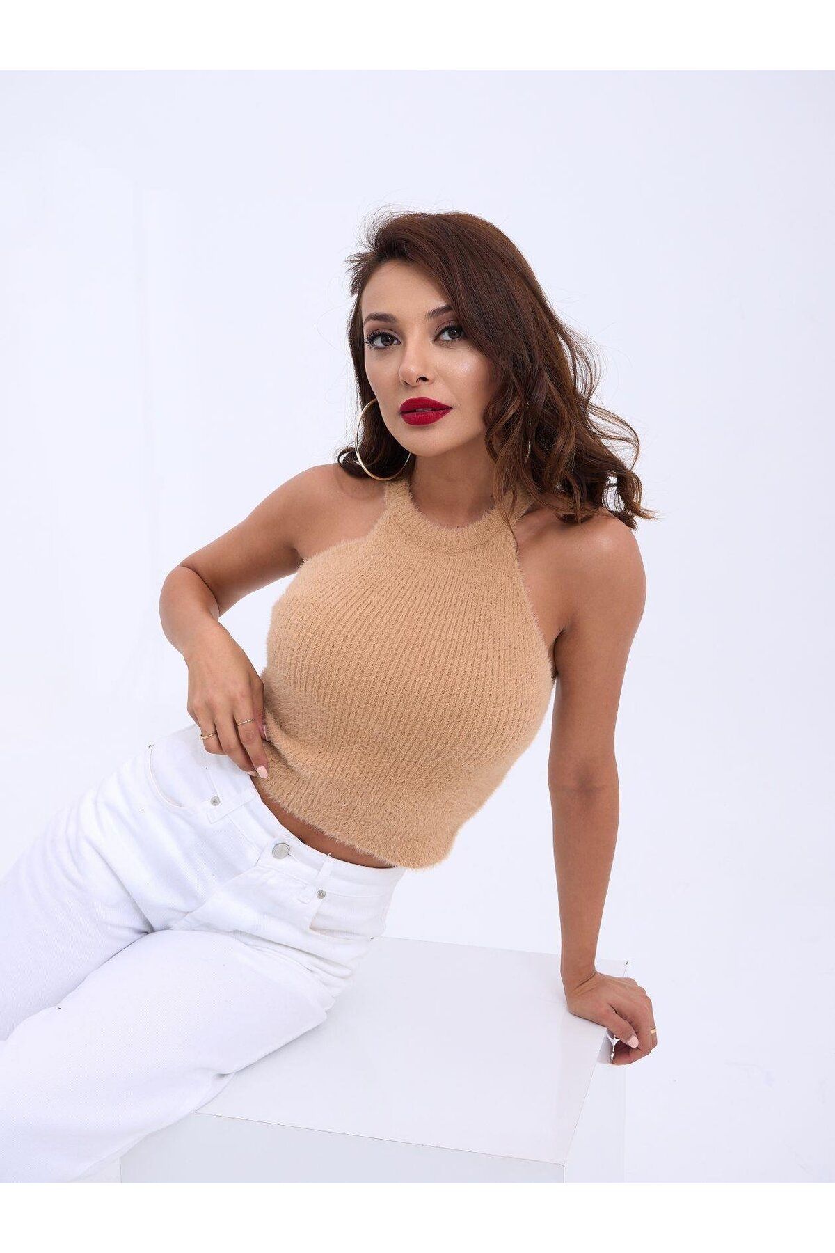 hepimiz alalım-42441 Knitwear Athlete-Beige 4
