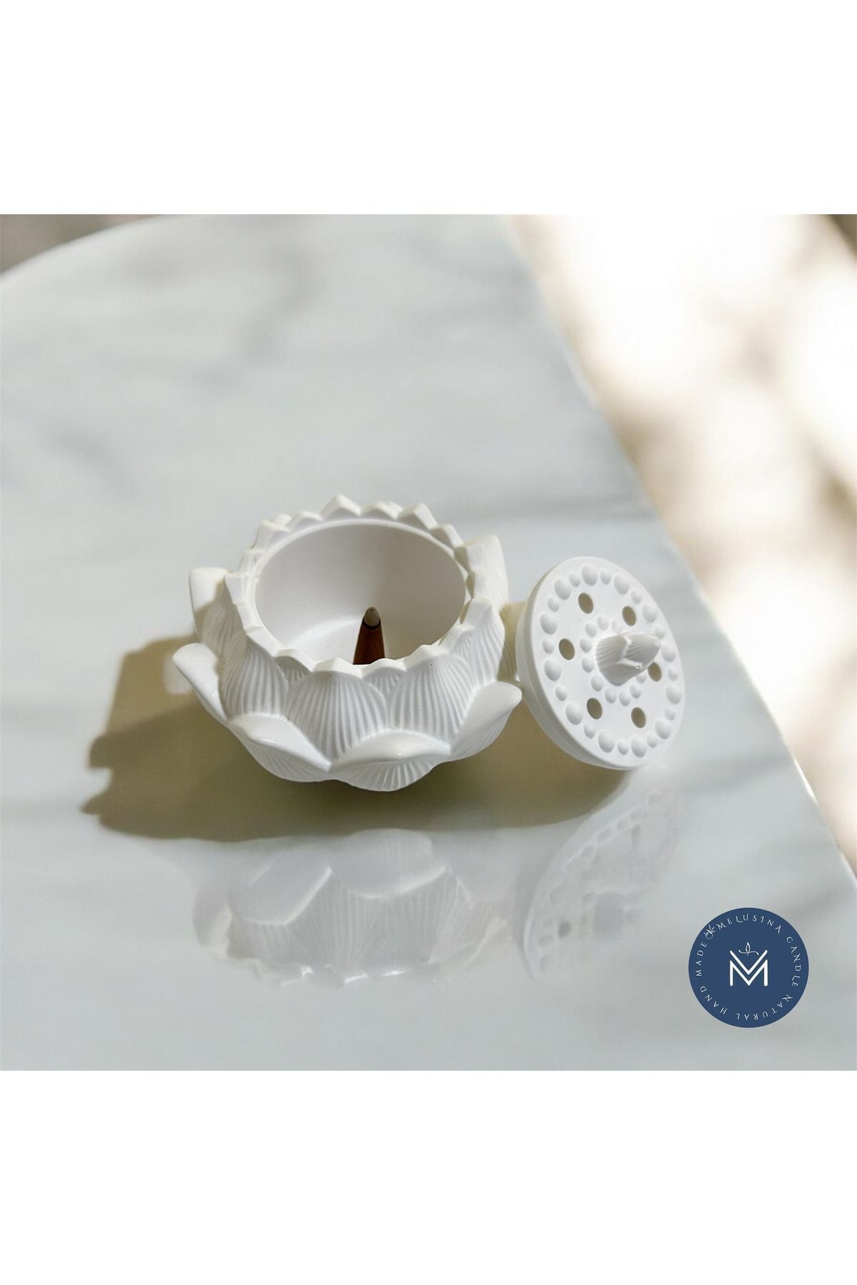 Melusina Candle Dekoratif Lotus Tütsü Tabağı