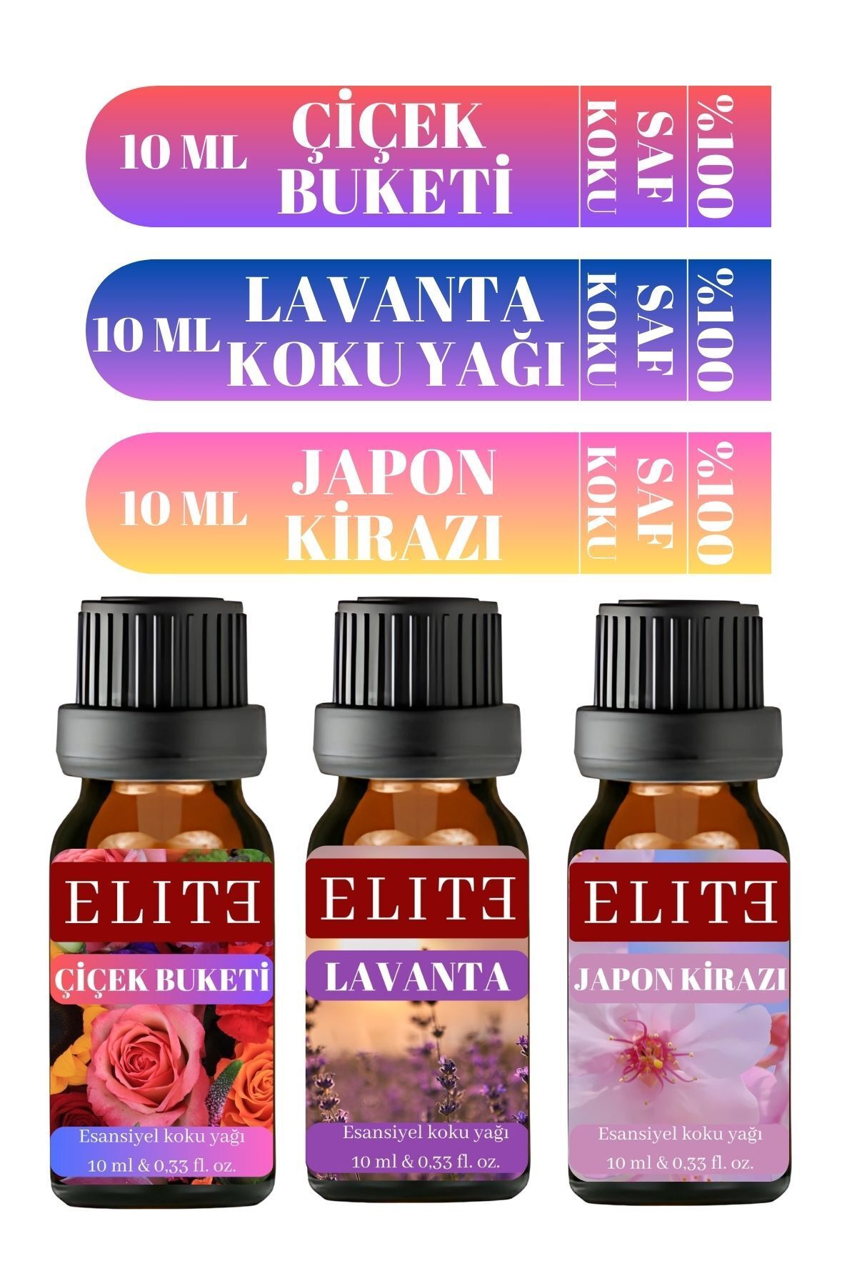 teknotrust Favori 3'lü Set Esansiyel Uçucu Yağ Buhurdanlık Yağı Hava Nemlendirici Aroma Difüzörü Kokusu Esans