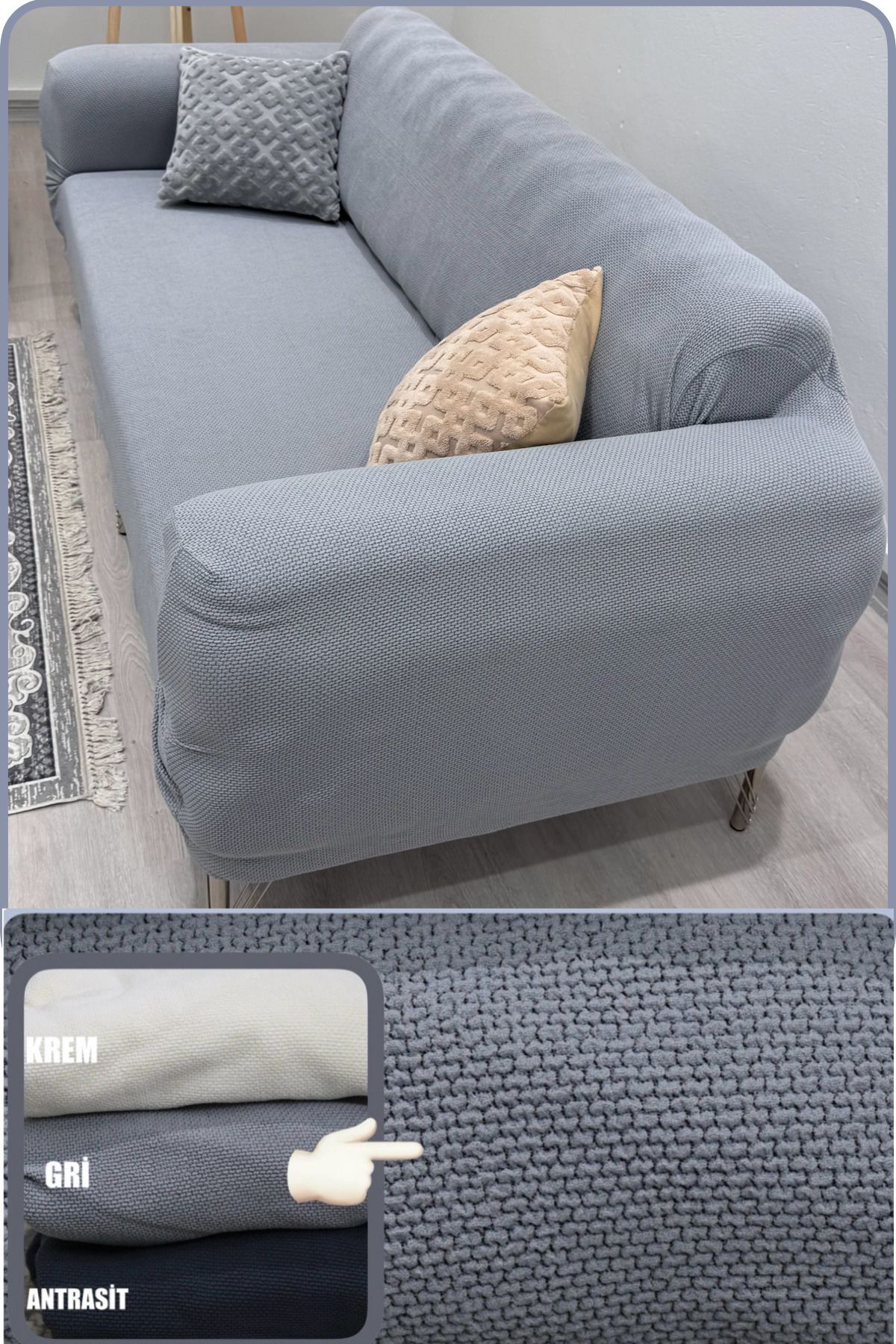 HaNemCe Husă Jacquard Pentru Canapea Cu 3 Locuri, Husă Pentru Canapea Extensibilă (continut Produs 1buc) - One Size