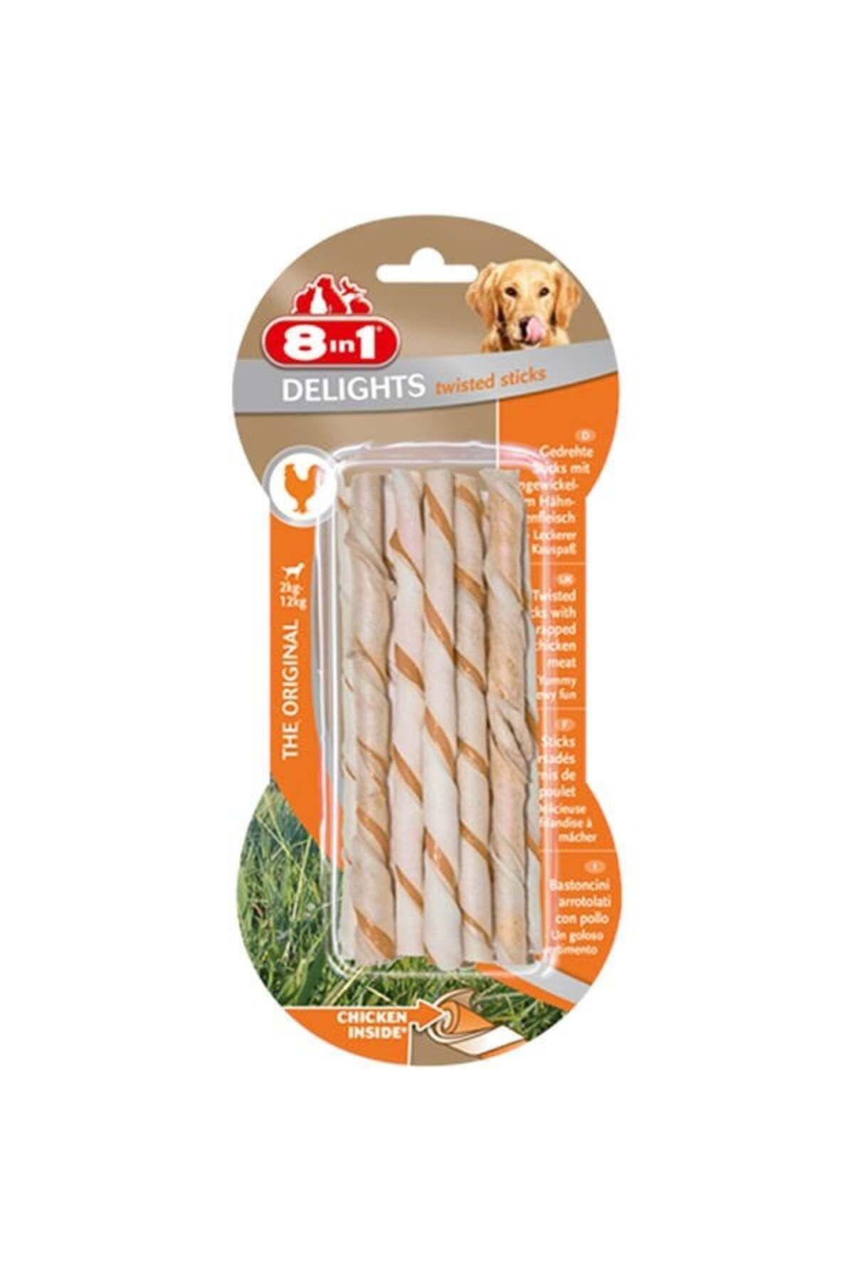 Orqinel 8 In 1 Delights Twisted Tavuklu Burgu Köpek Kemik Ödülü 10x55 Gr