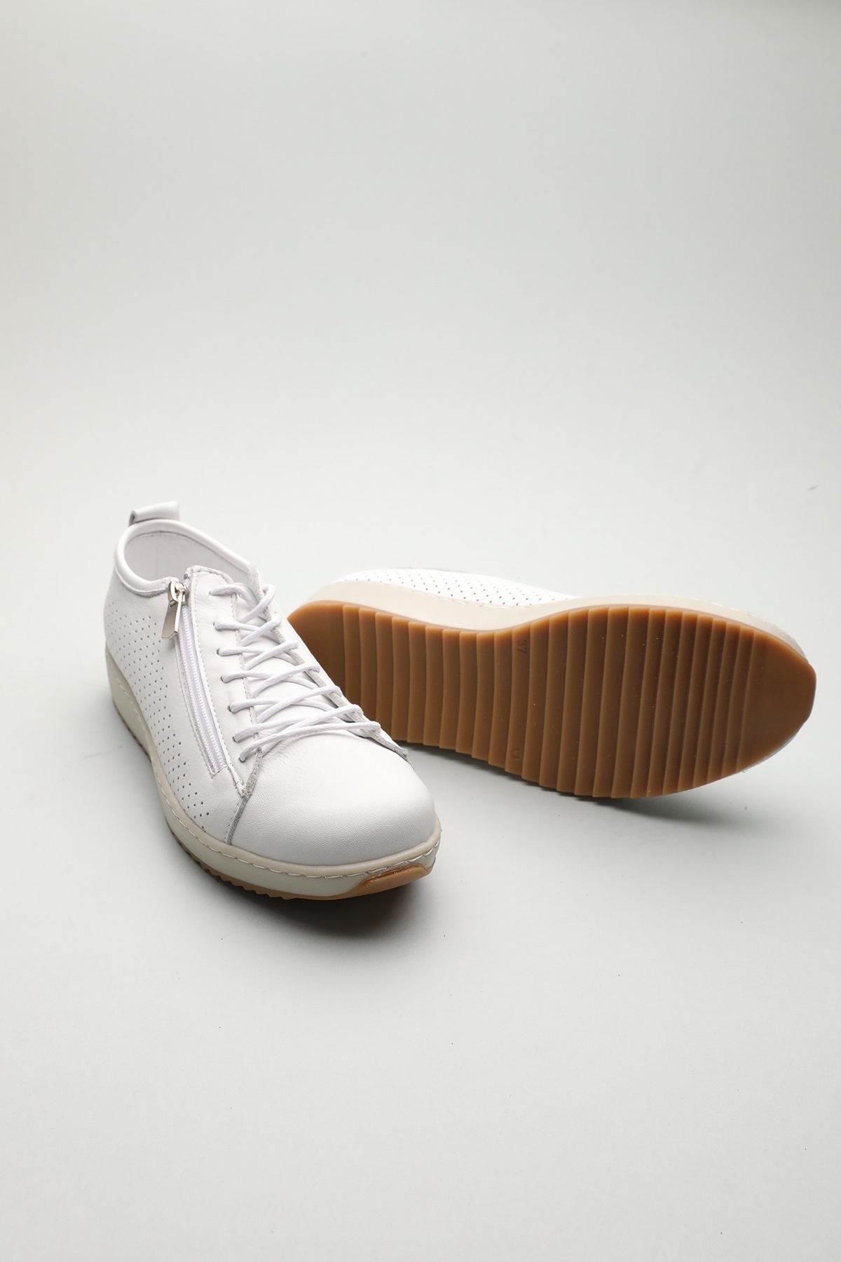 Gondol-Genuine Leather Daily Comfortable Zippered Summer Shoes Zx.2402 3