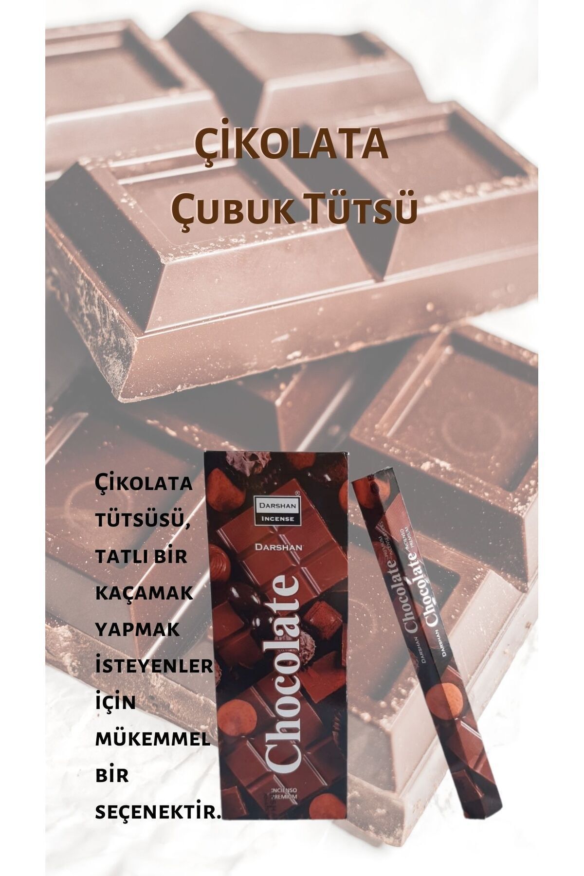 Çare Burada Darshan Çikolata Mutluluk Tütsüsü 20 Çubuk