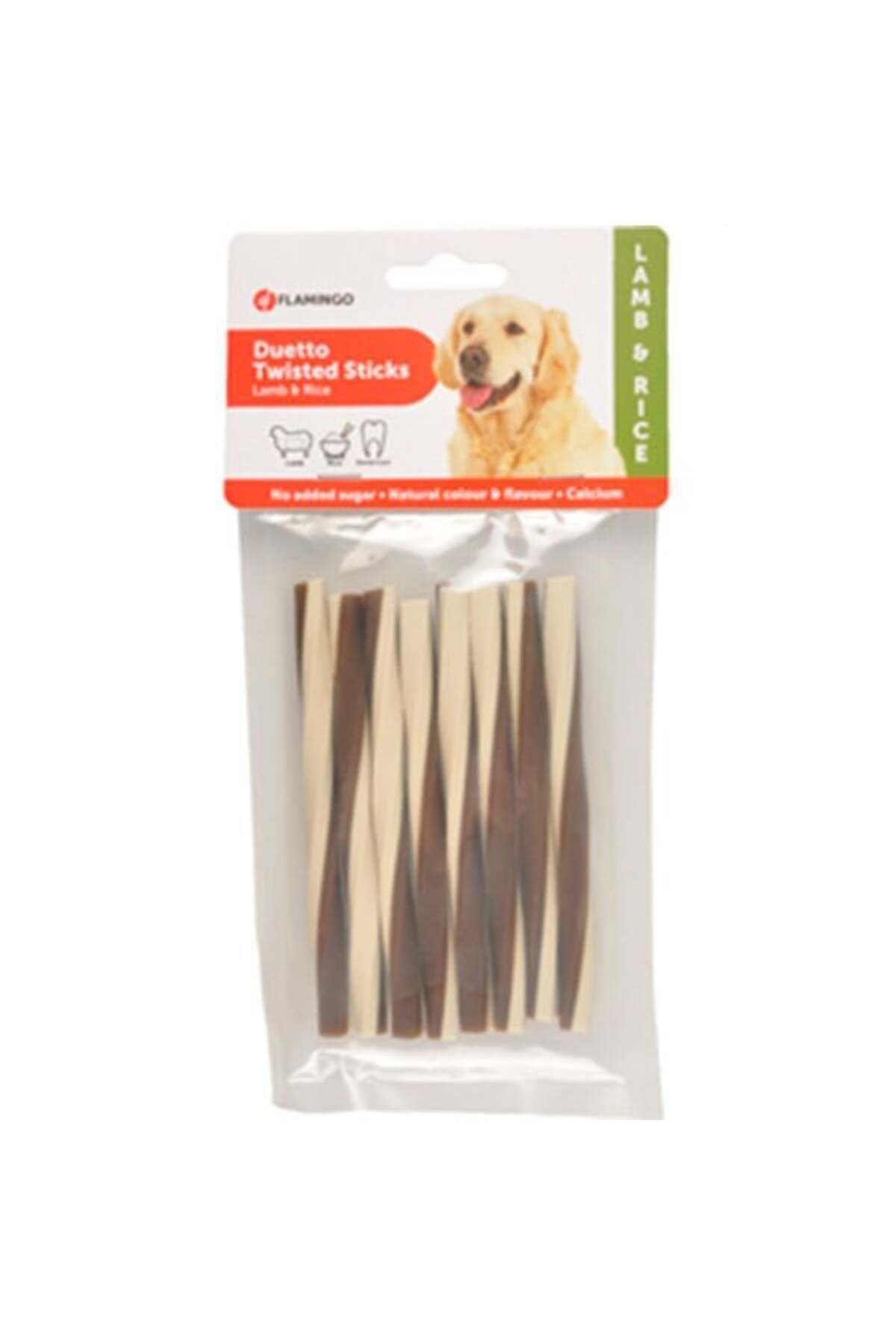 Orqinel Flamingo Duetto Twist Kuzulu Köpek Ödül Çubuğu