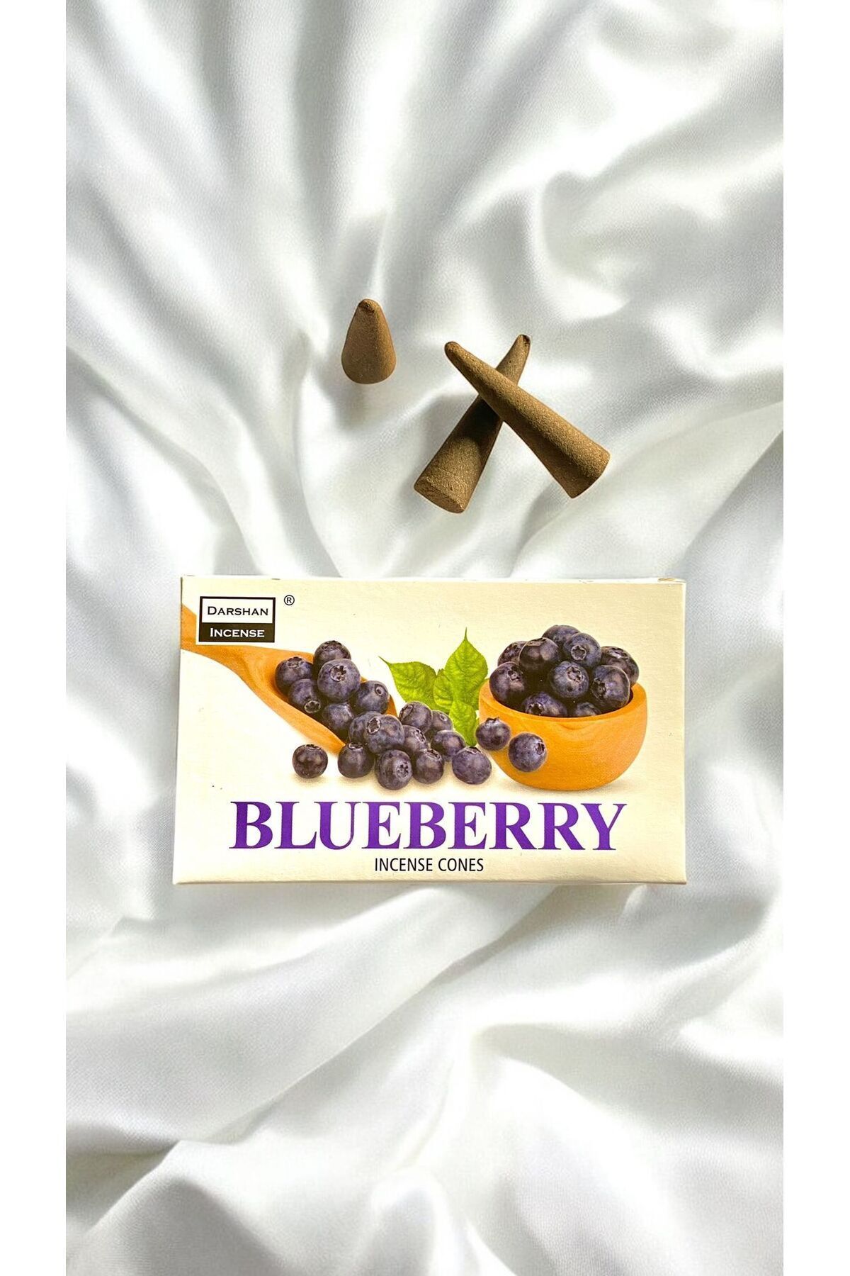 NAHAMİS TRADE Darshan Blueberry ( yaban mersini ) Kokulu Konik Tütsü 10 Adet