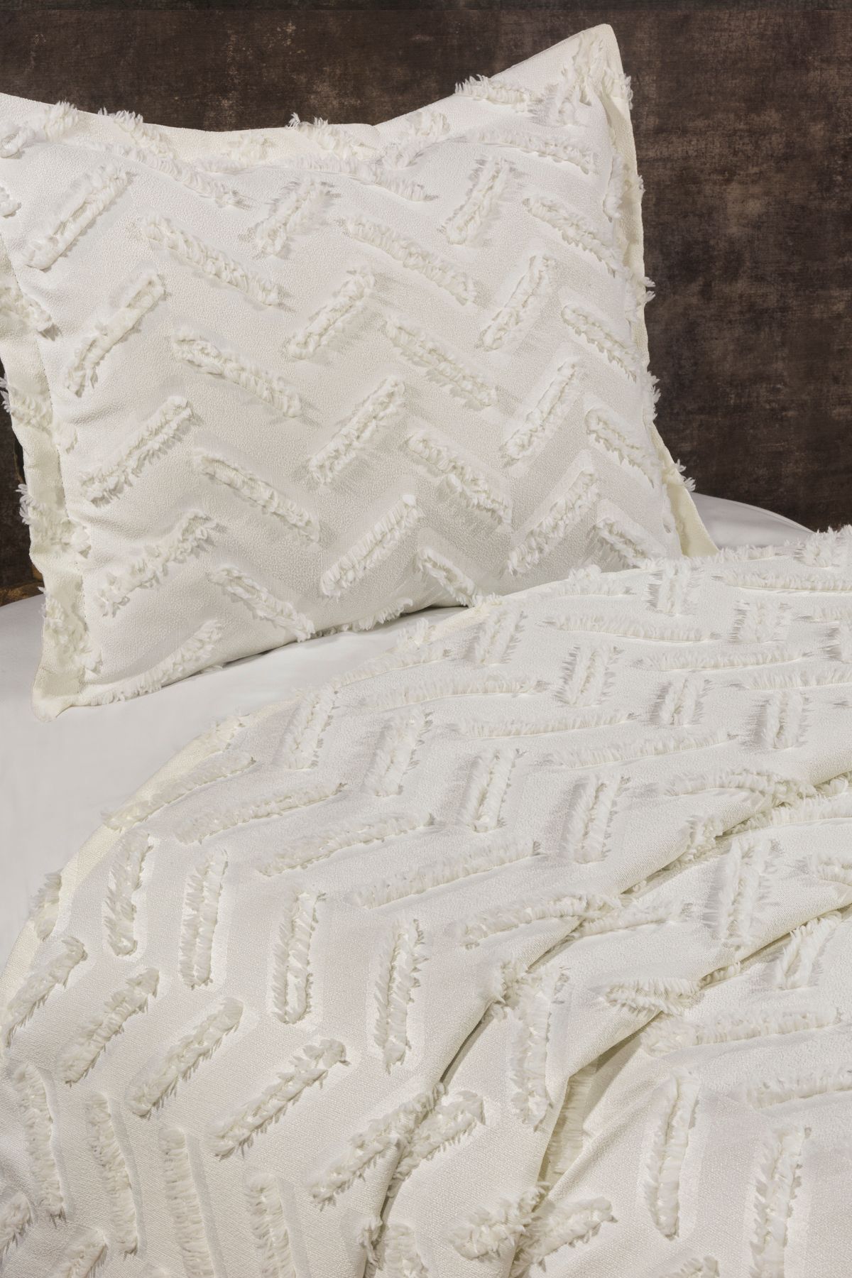CANDAN ÇEYİZ-طقم مفرش سرير فردي من Pompom Delux Bohemian Ecru 4