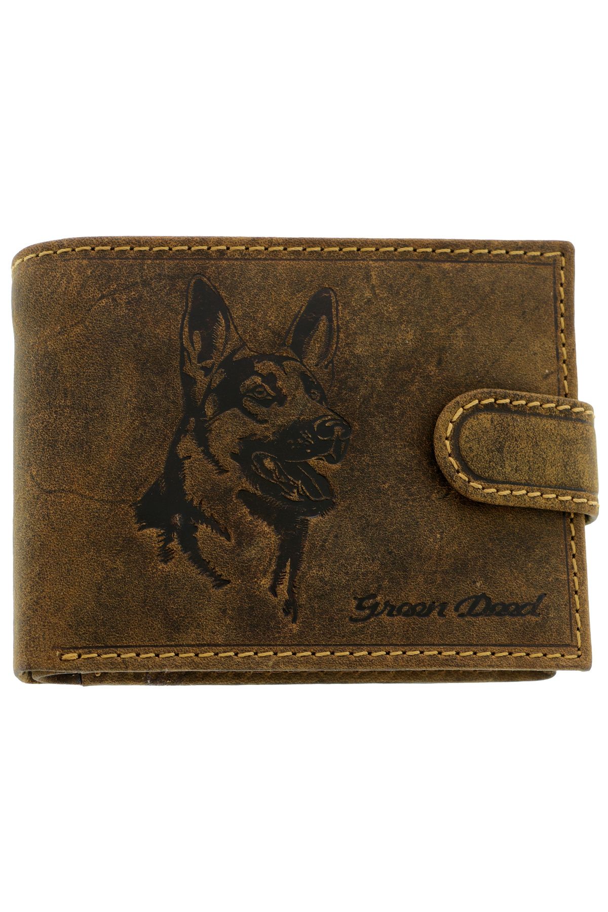 GiftExpress-Genuine leather wallet wolf dog RFID 1