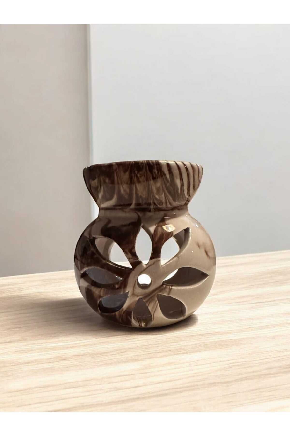 Home Kahverengi Lotus Seramik Buhurdanlık
