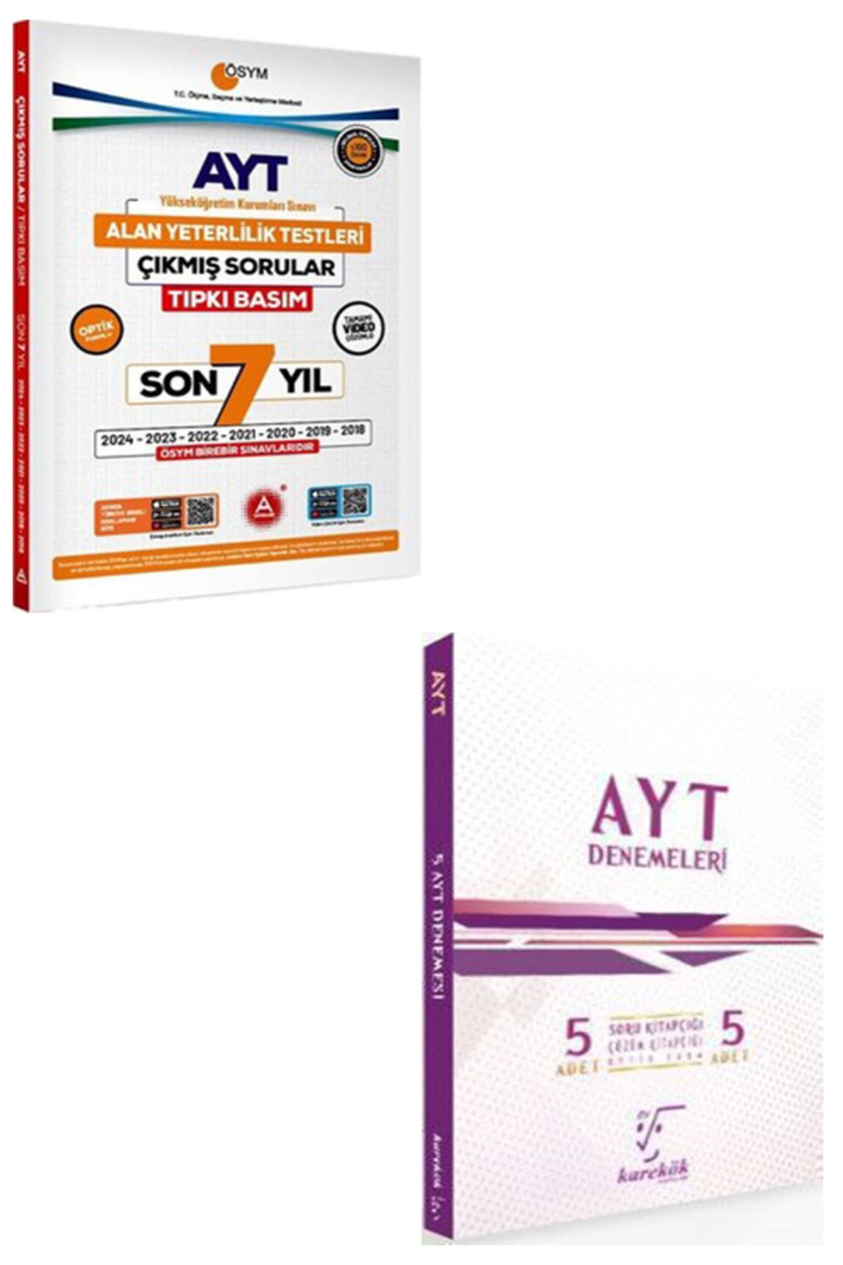 A Yayınları 2025 AYT 7 Yıl Çıkmış Sorular ve Deneme Seti