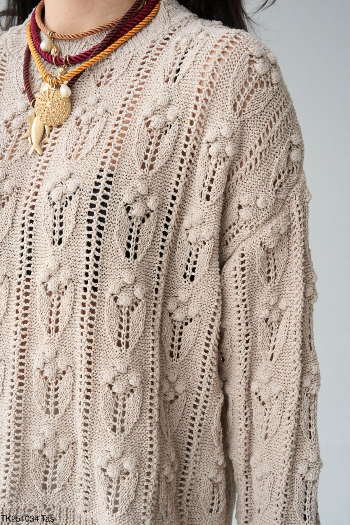 Lupies-Women's Oversize Thin Knit Sweater 7