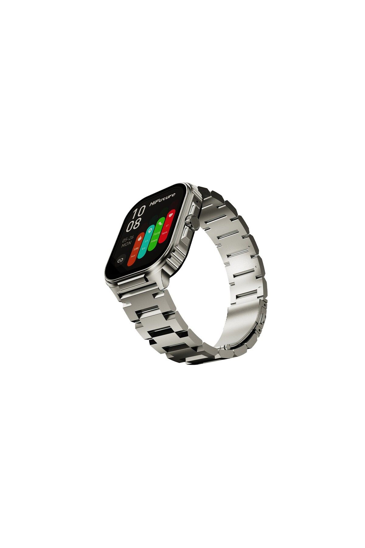 HiFuture-Ultra3 Pro Bluetooth 5.3 Amoled Screen Ip68 2.04 Inch 52mm Smart Watch with Call Feature Silver 4