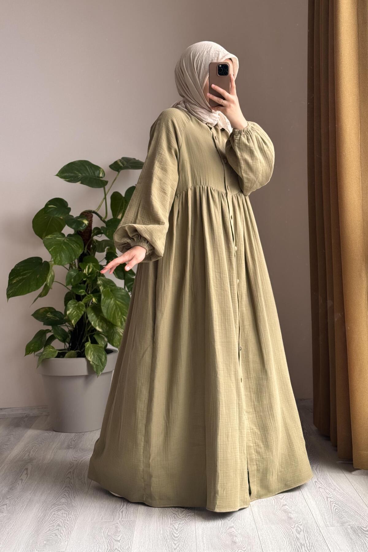 ANDE  Müslin Ferace- Ihlamur - Görsel 6