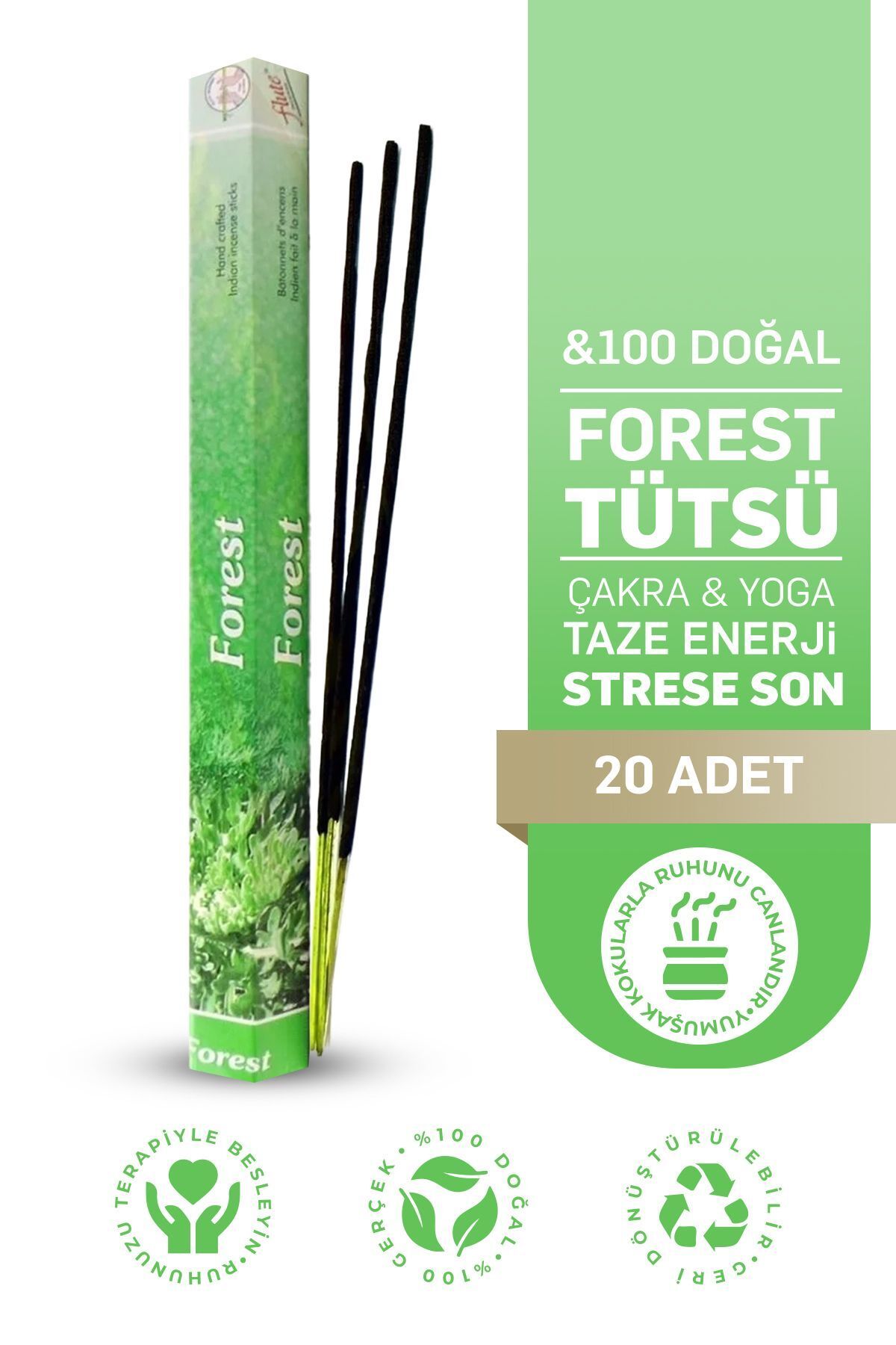 teknotrust Forest Tütsü 20 Adet (Forest Incense Sticks) Stres Giderici & Yoga & Meditasyon
