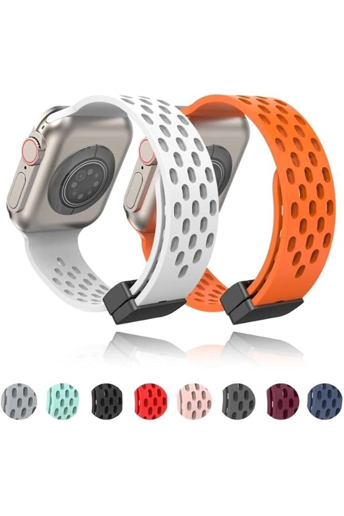 Generic-Magnetic Strap For Apple Watch Ultra 2 49mm 45mm 44mm Silicone Correa Bracelet iWatch Series 9 2