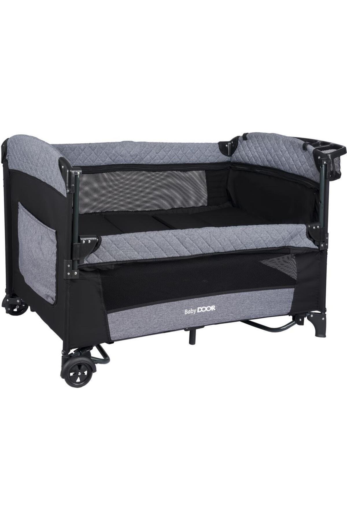 babydoor Mia Comfort Anne Yanı Park Yatak Oyun Parkı 70x110 +yatak Gri fotoğrafı 2 (önizleme)