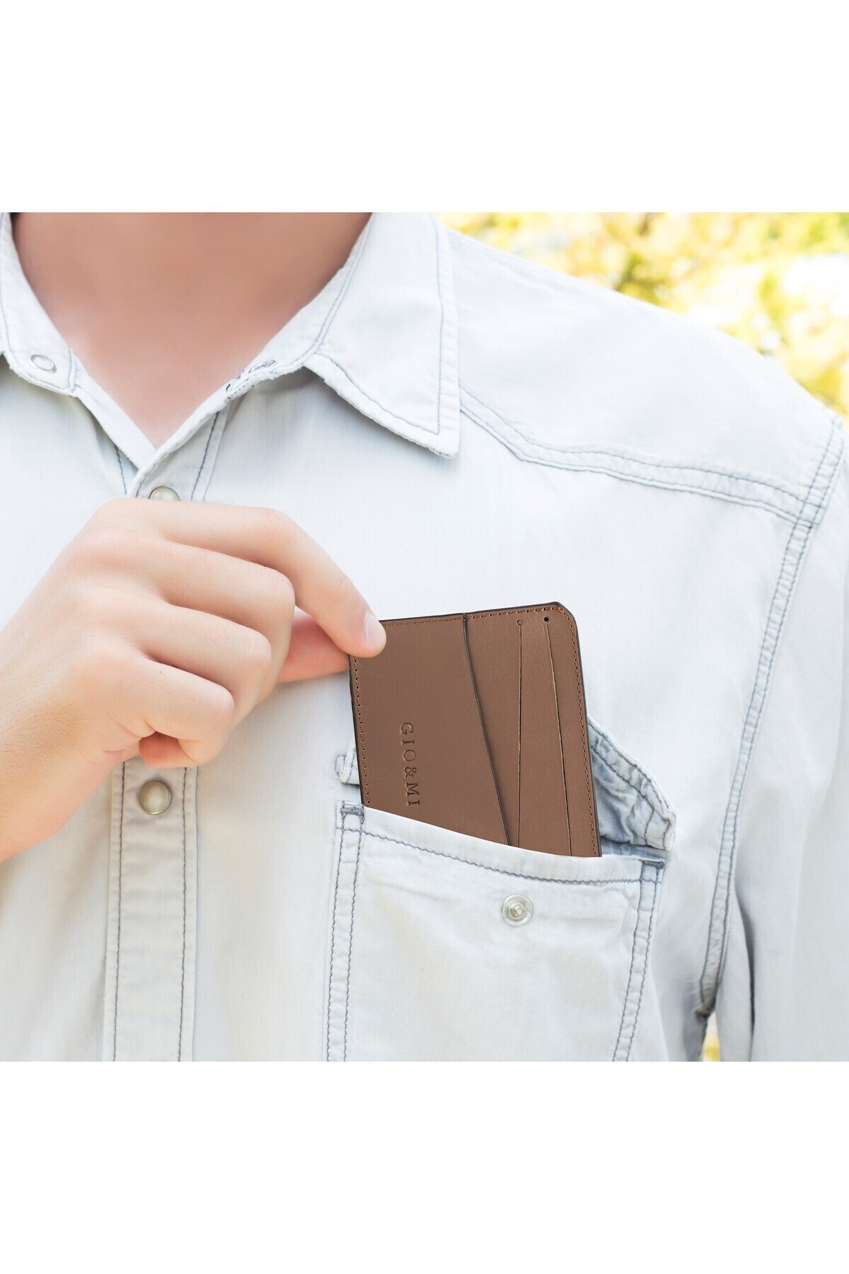 gio&mi-Boris Genuine Leather Men's Brown (Casual Model) Card Holder Business Card Holder 7
