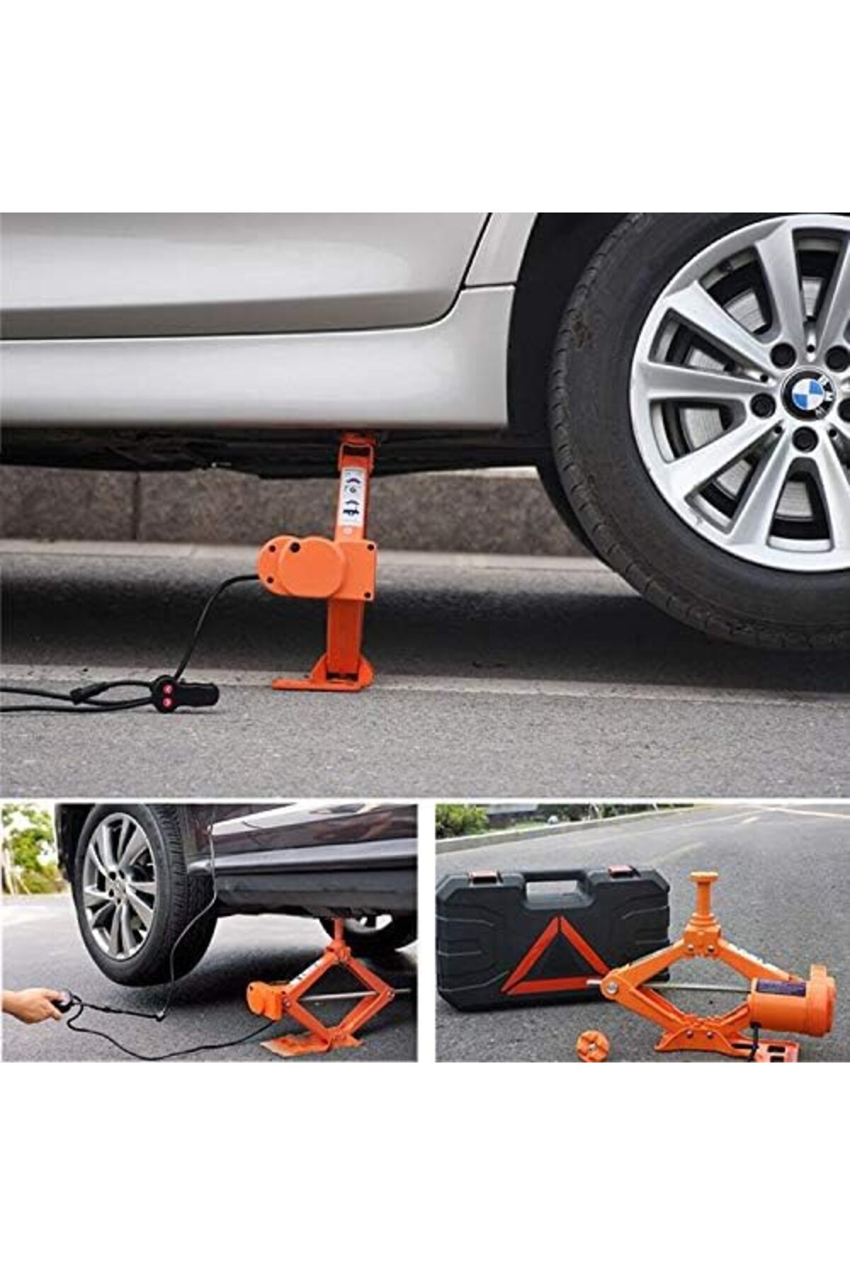 Generic-Electric Car Floor Jack 3 Ton - 12V Automatic Scissor Lift Jack for Quick Tire Change & Replacement 5