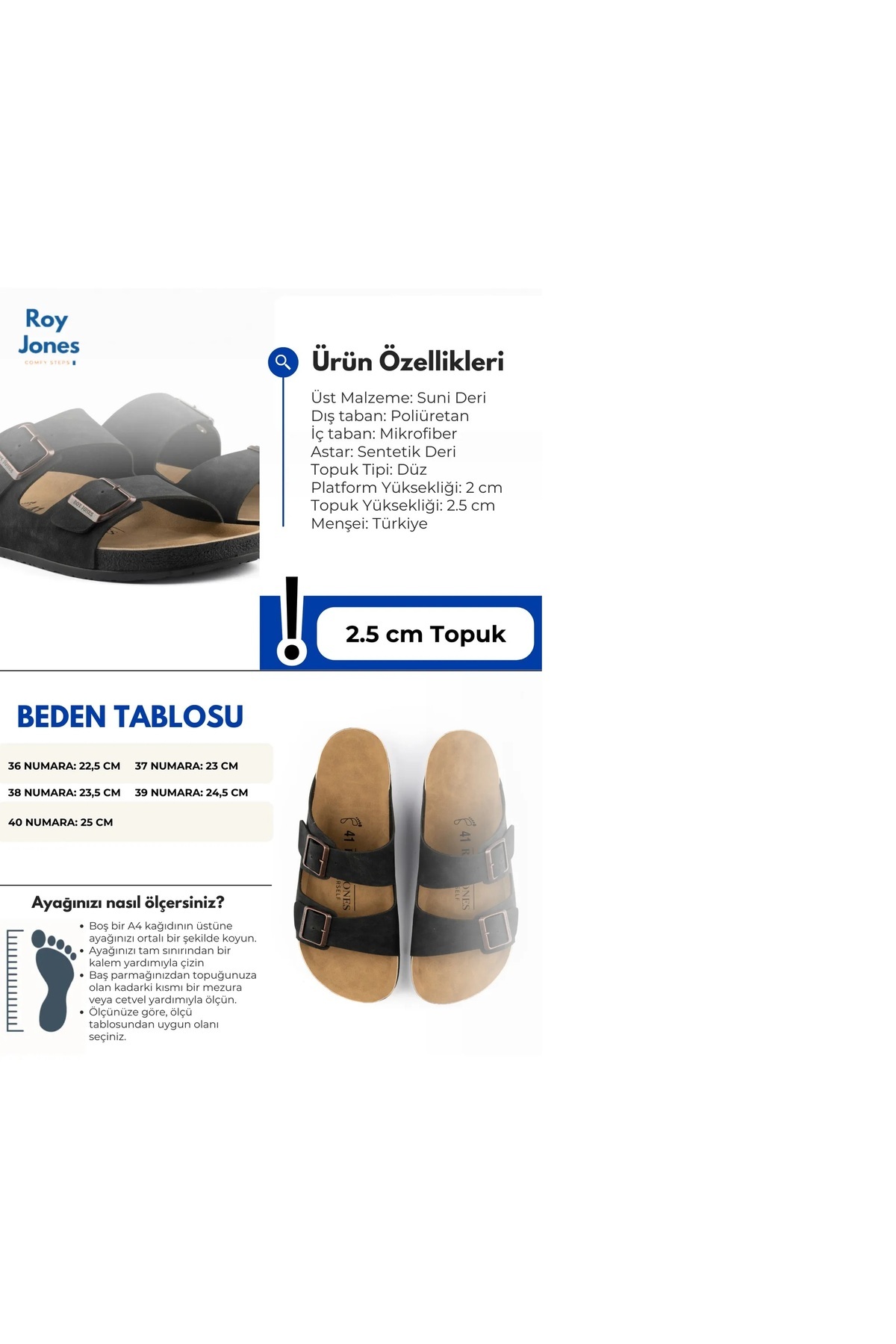Roy Jones-BreezeStep Ergonomic Men's Summer Slippers with Two Buckles 4