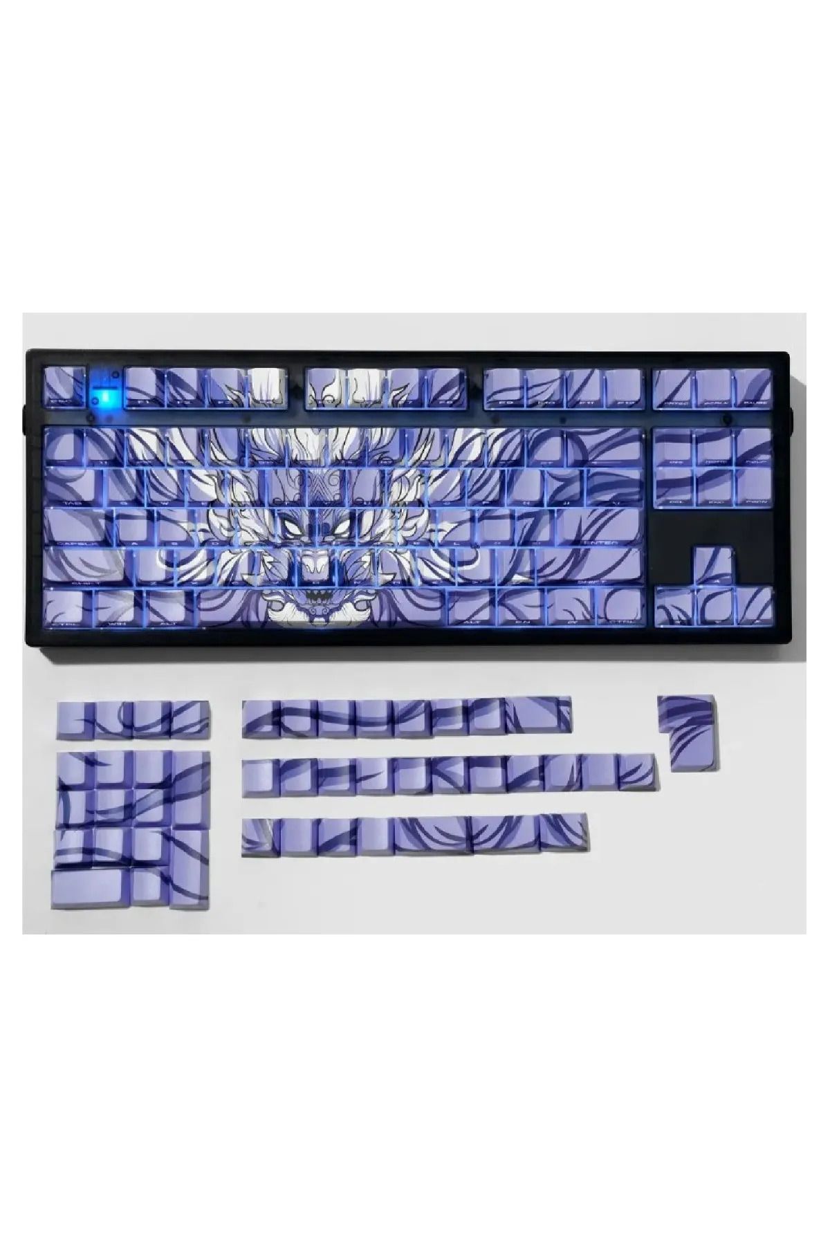 Epomaker 136 Anahtar Orlong KlavyeTuş PBT Çift Atış Yan Baskı Keycaps 108 96 87 NJ80 84 75 68 64 61