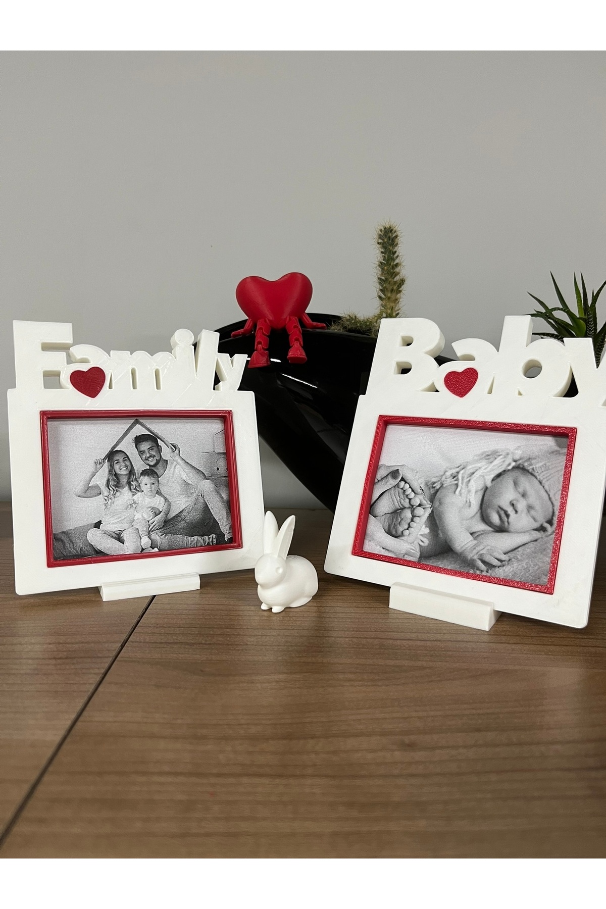 Root Made Bebek Fotoğraf Çerçevesi Baby Yazılı Kalpli Çerçeve Dekoratif Modern Anı Çerçeve fotoğrafı 3 (önizleme)