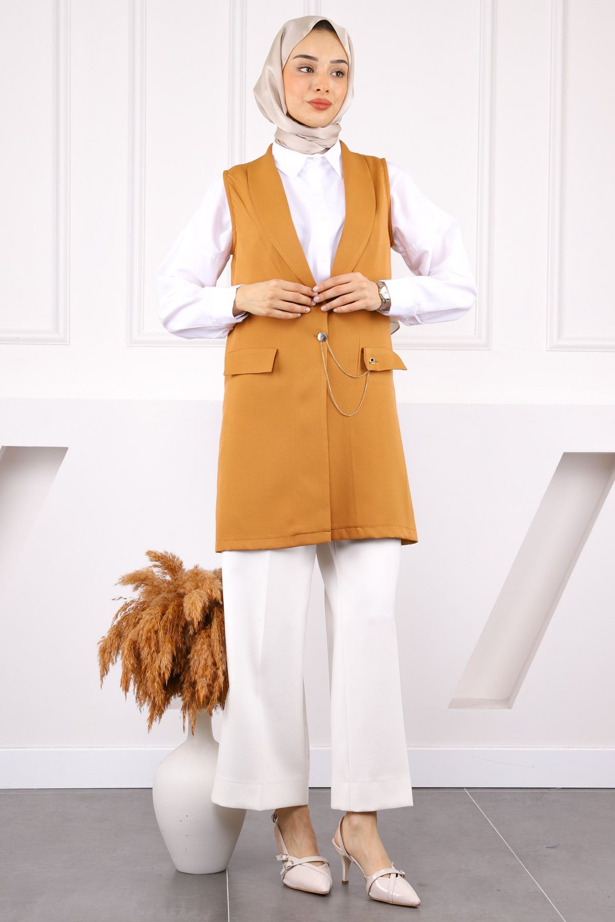 İmajButik-Camel Double Chain Vest 3
