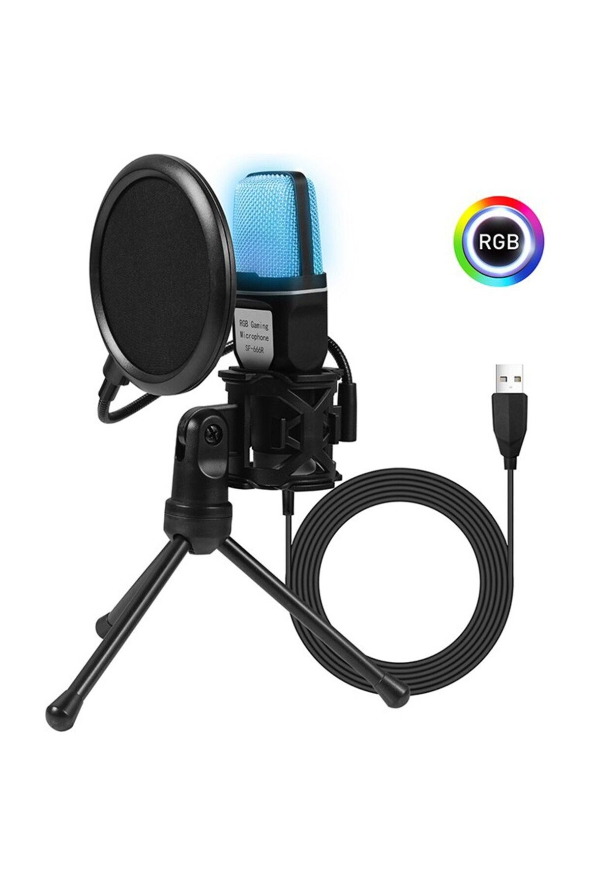 İMEXTECH Bilişim Burada Yanmai SF-666r RGB Oyuncu Yayıncı Mikrofonu