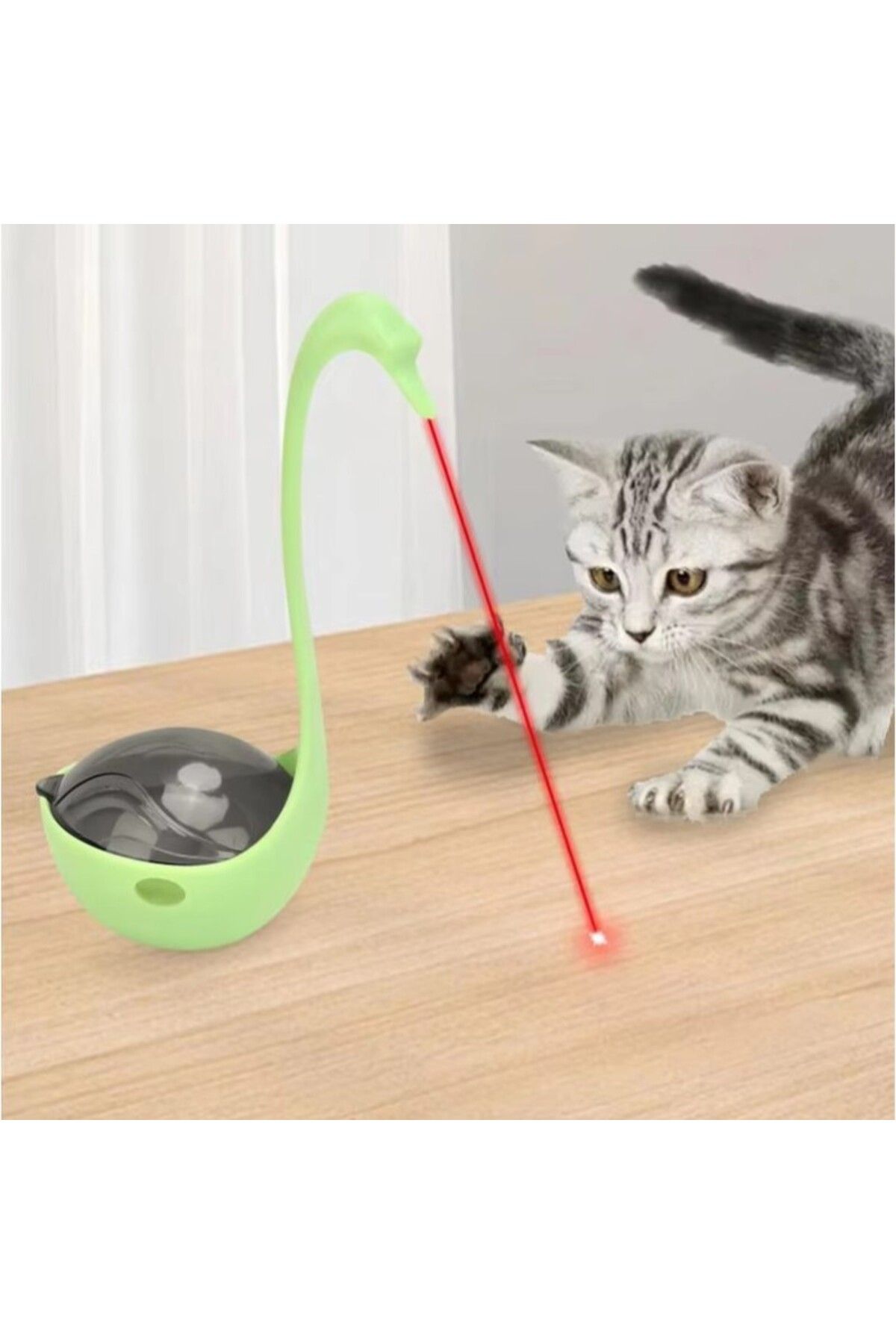 OKA-Swan Shaped Cat Toy with Laser and Feeder Anti-Tipping |   Fun, Motion and Reward Together 3