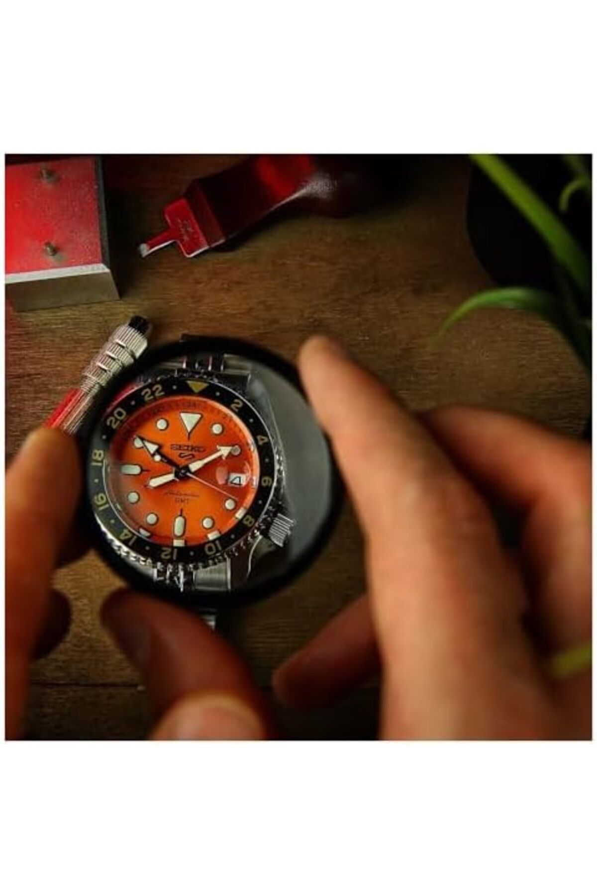 Seiko-5 Sport Orange Automatic Watch SSK005K1 Series GMT SKX Mikan Orange 8