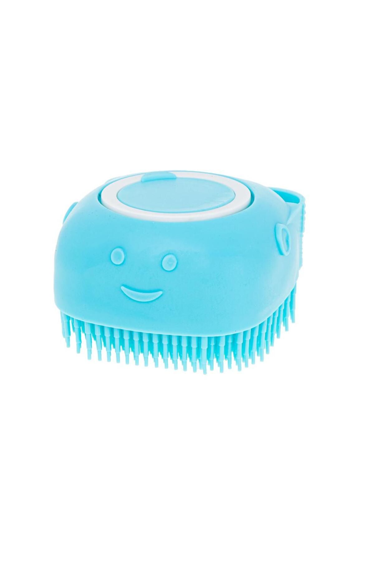 Avex-Perie din silicon cu dozator de sampon pentru spalat caini sau pisici, 7,5 x 7,5 cm, culoare albastra 7
