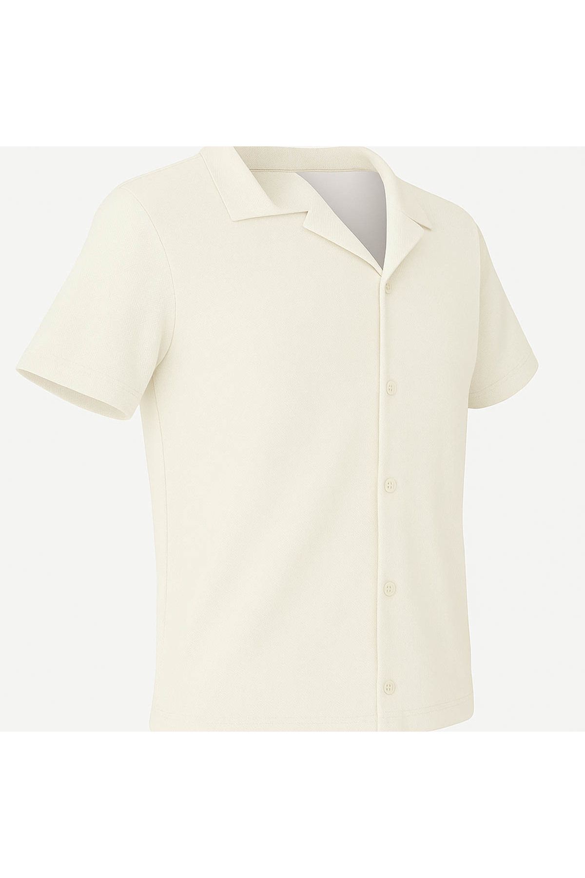 trender-Apaş Collar Ecru Men's Shirt 2640 2