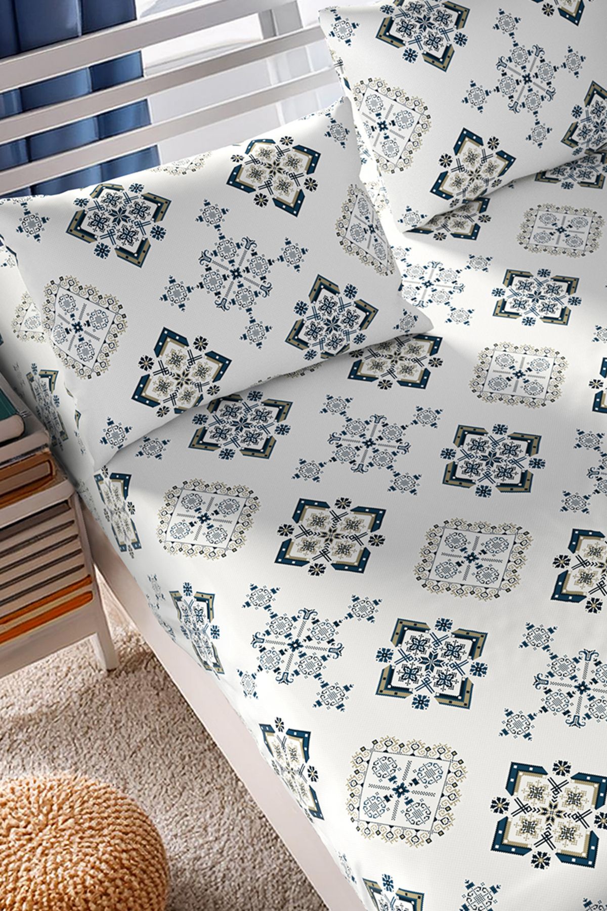 Lorien-Crystal Patterned Elastic Sheet Set - Single/Double/Queen Size 6