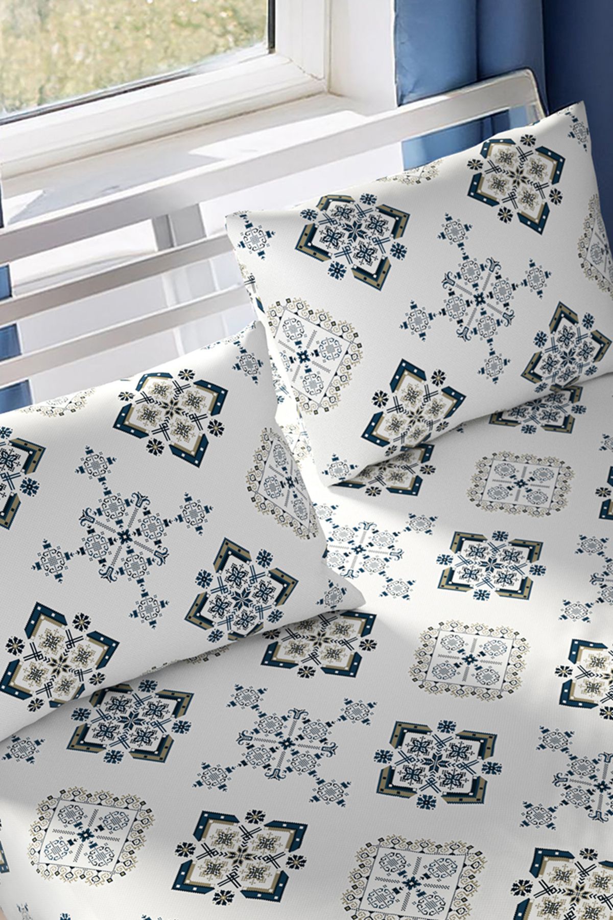 Lorien-Crystal Patterned Elastic Sheet Set - Single/Double/Queen Size 3
