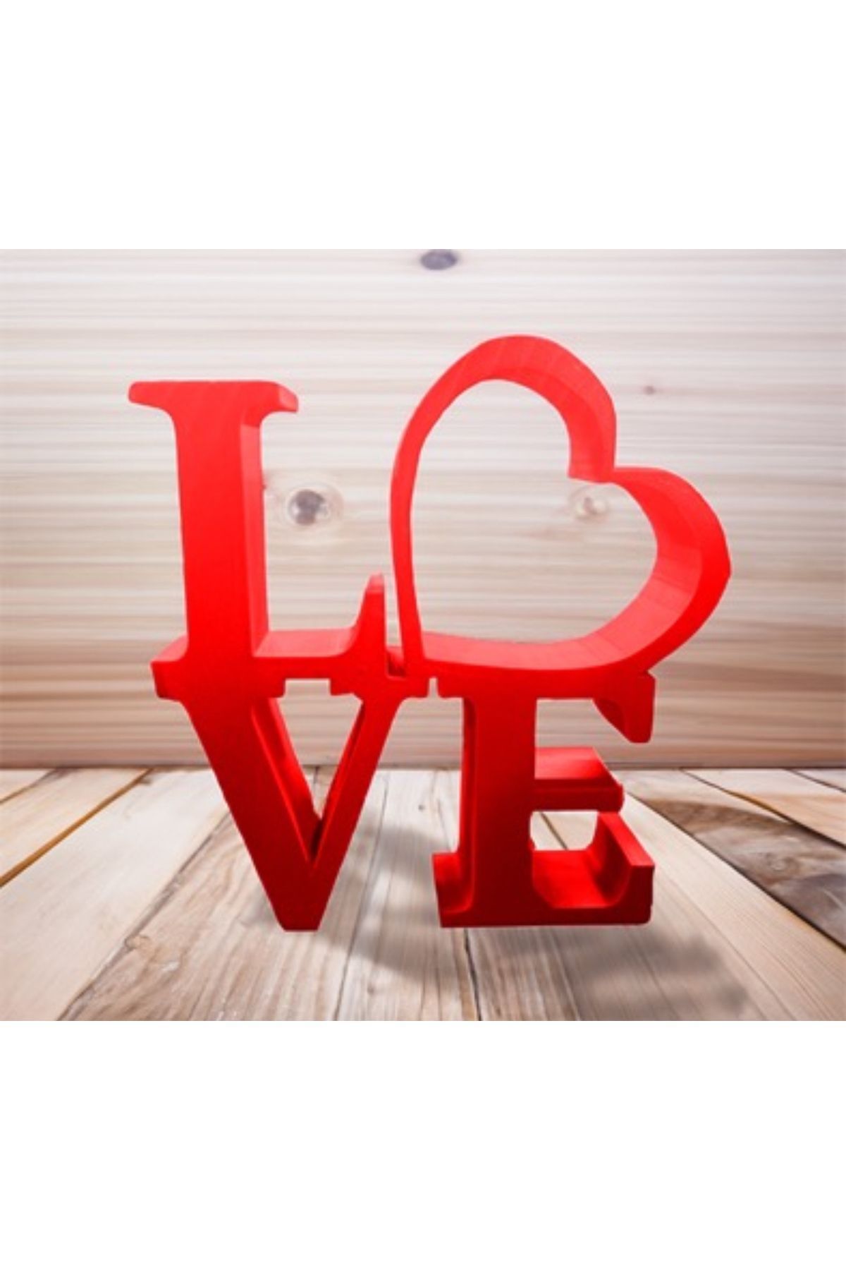 teknotrust LOVE Aşk Yazısı Kırmızı Bioplastik Sevgililer Günü