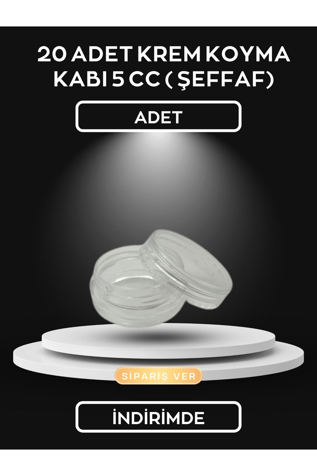 shop 20 ADET KREM KOYMA KABI 5 CC ( ŞEFFAF)