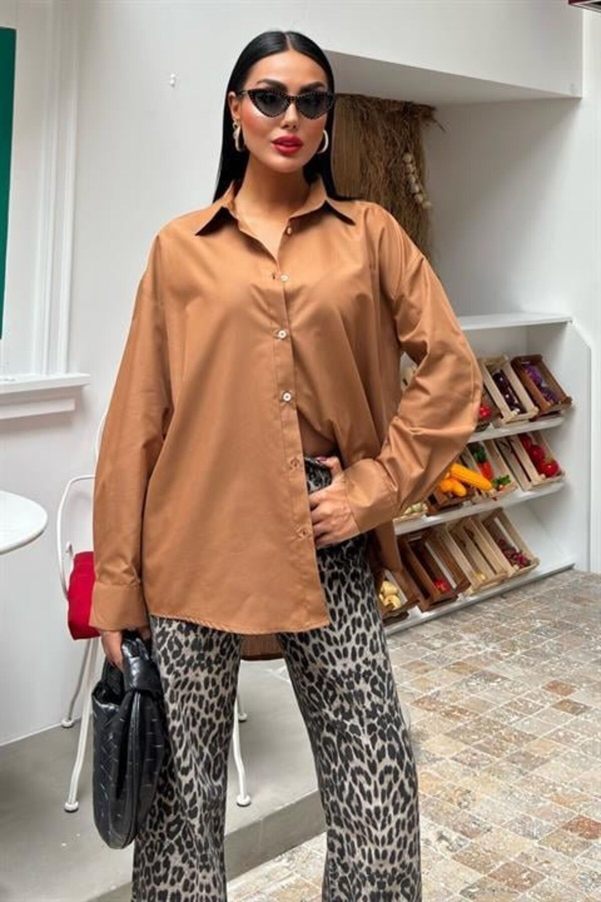 cibec Klasik Oversize Poplin Gömlek 3421