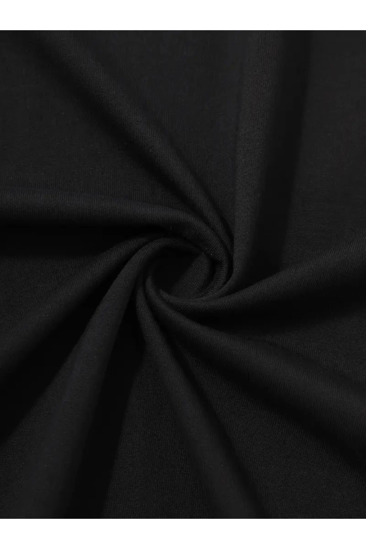 Baskılı Oversize Bisiklet Yaka T-shirt - Siyah