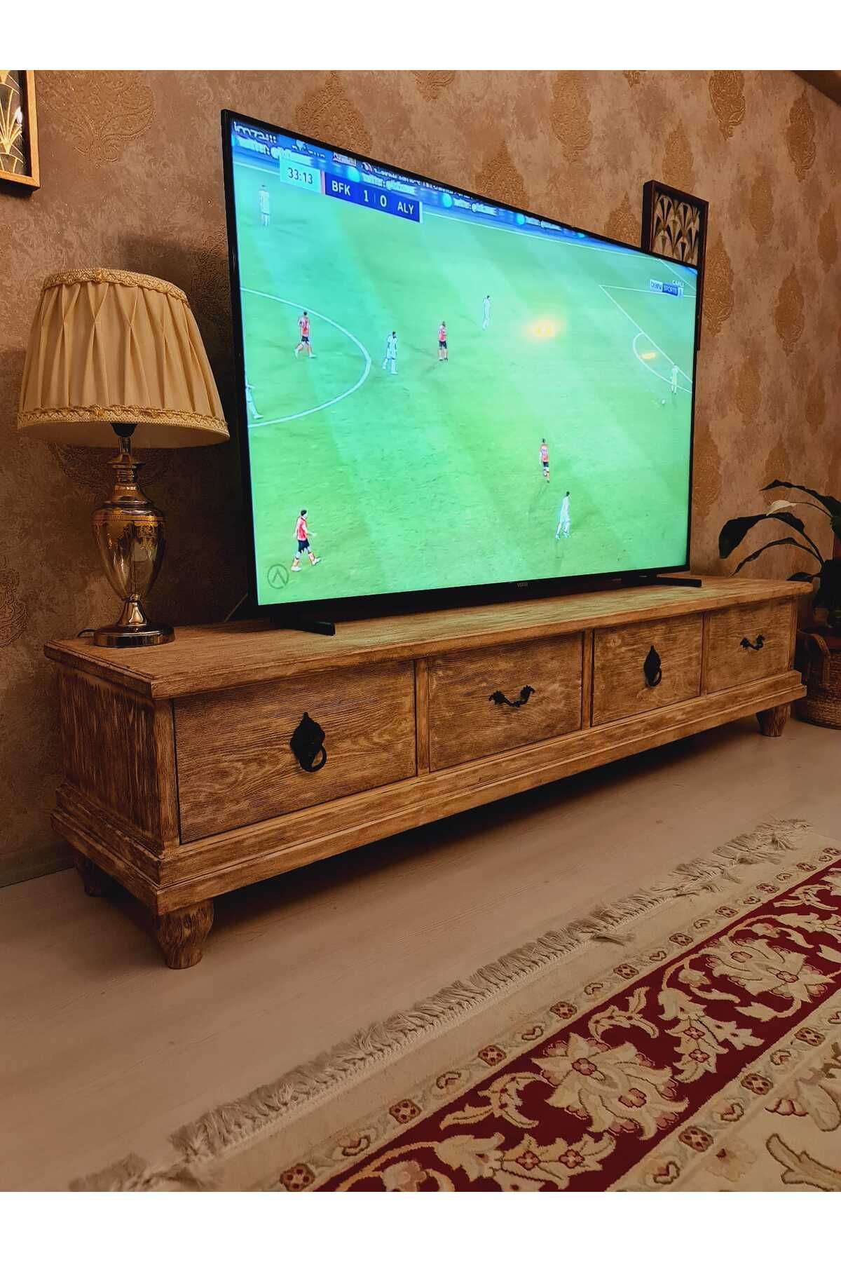Mobisam Ahşap Tasarım Doğal ahşap eskitme tv ünitesi