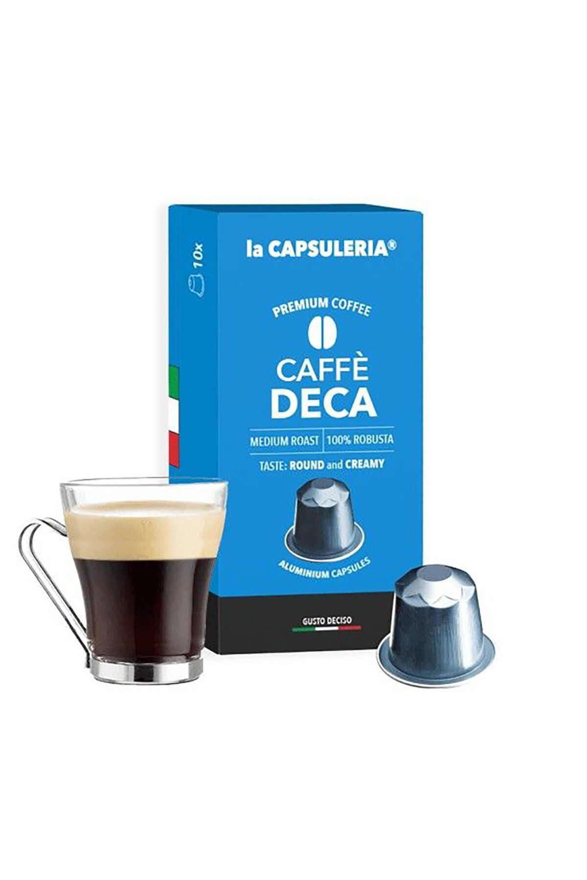 La Capsuleria Cafea Deca, 10 Capsule De Aluminiu Compatibile Cu Nespresso, - One Size