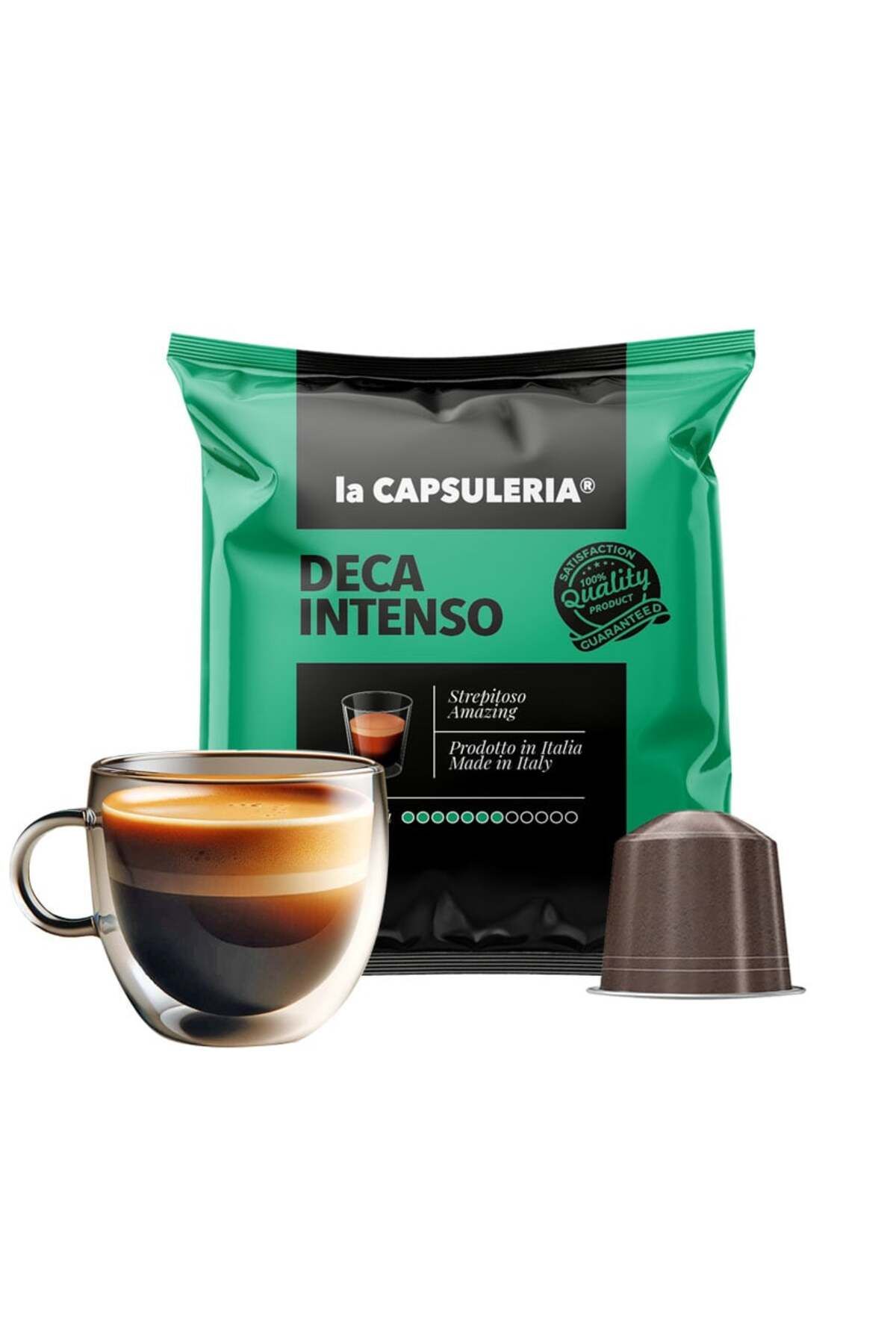 La Capsuleria Cafea Deca Intenso, 100 Capsule Compatibile Nespresso, La Capsuleria - Mărime unică