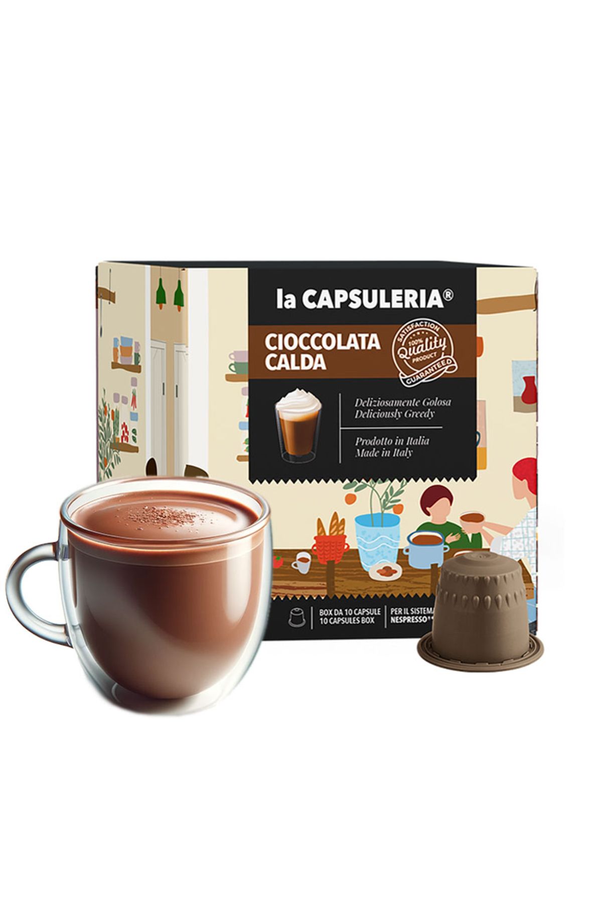 La Capsuleria Ciocolată Caldă, 10 Capsule Compatibile Nespresso, - One Size