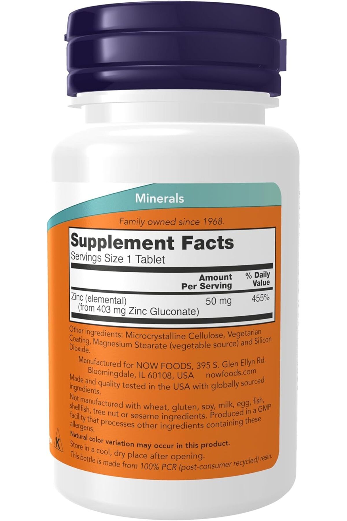 Now-Foods Supplements, Zinc (Zinc Gluconate) 50 mg, Supports Enzyme Functions*, Immune Support*, 100 3